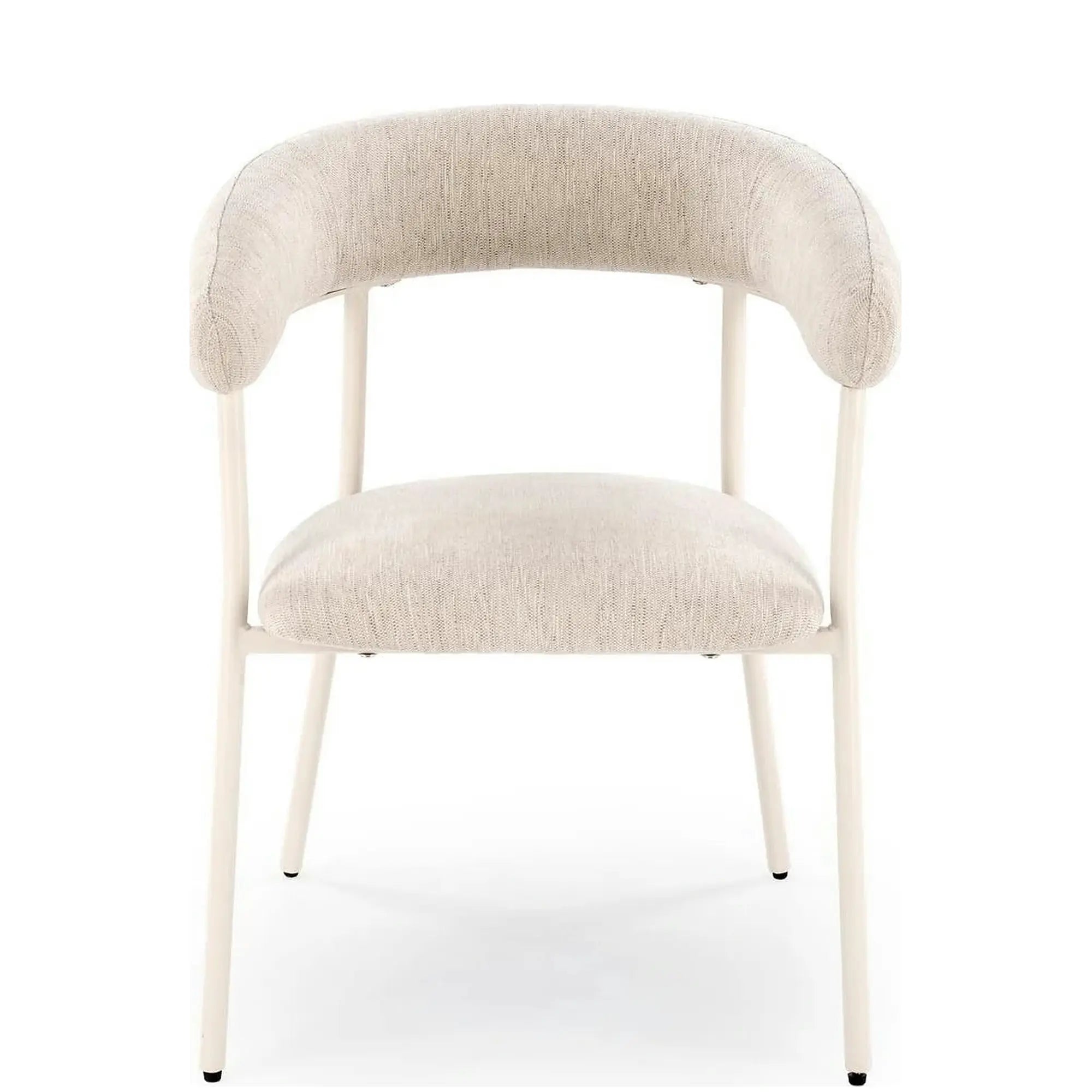 Scaun K557, bej deschis/alb, stofa clasica/metal, 60x54x75 cm