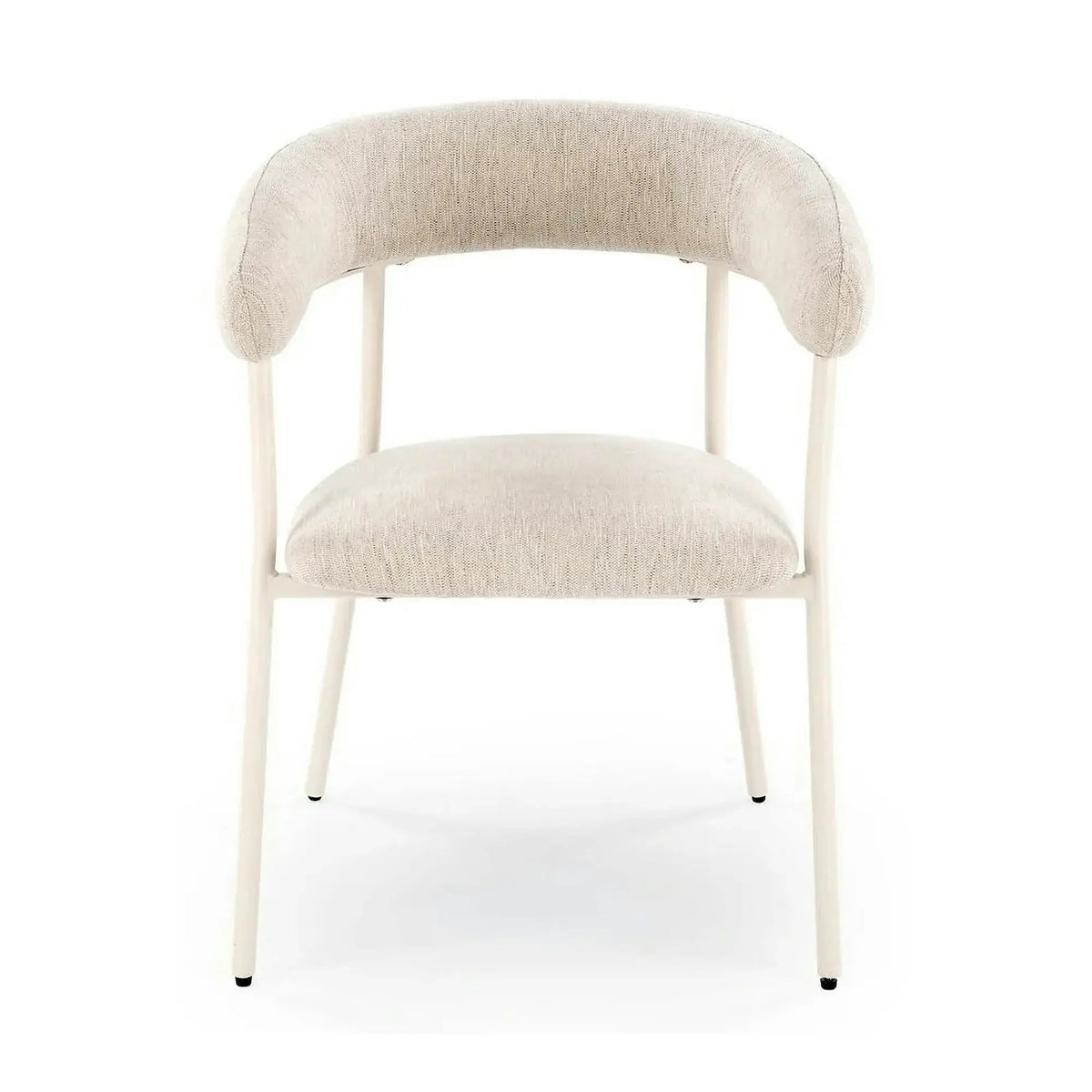 Scaun K557, bej deschis/alb, stofa clasica/metal, 60x54x75 cm
