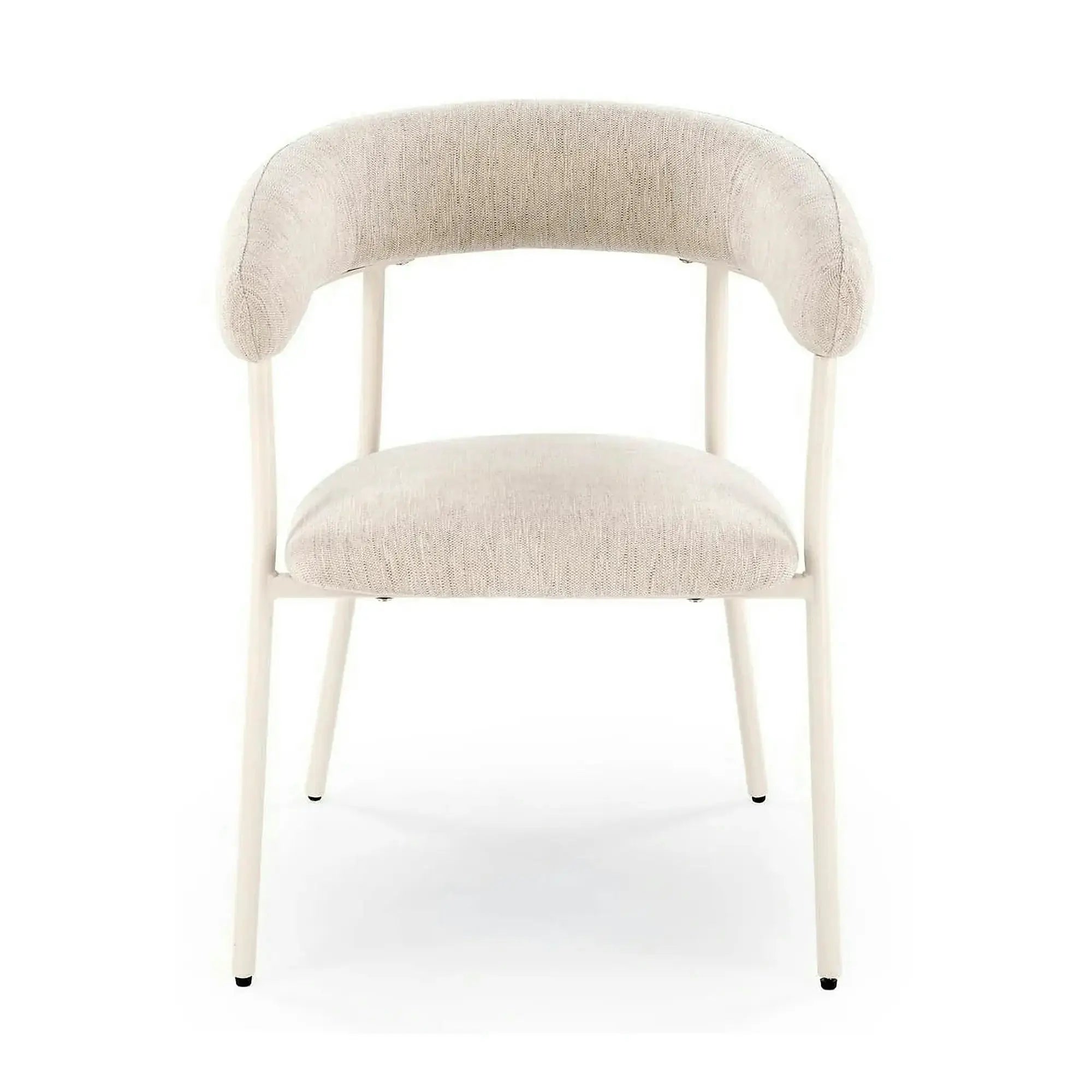 Scaun K557, bej deschis/alb, stofa clasica/metal, 60x54x75 cm