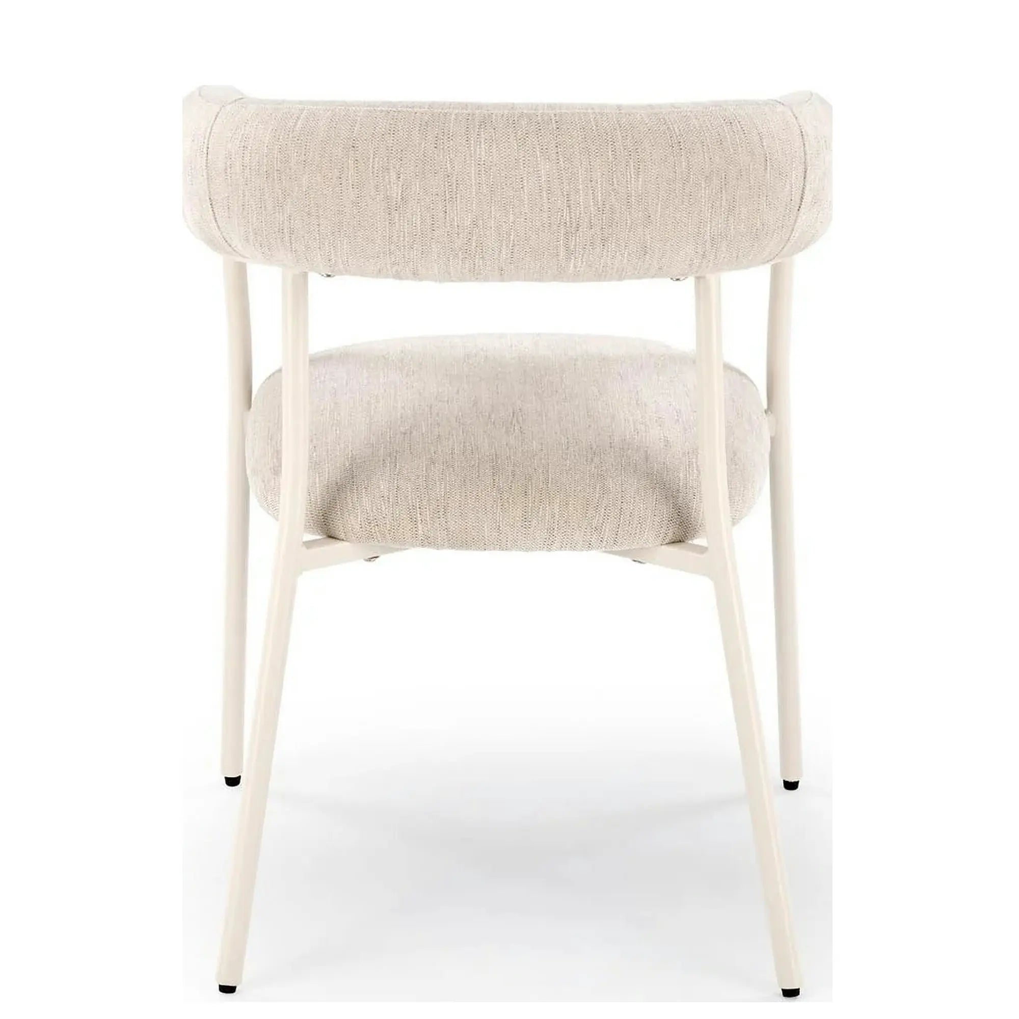 Scaun K557, bej deschis/alb, stofa clasica/metal, 60x54x75 cm