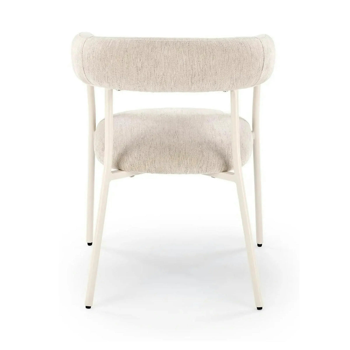 Scaun K557, bej deschis/alb, stofa clasica/metal, 60x54x75 cm