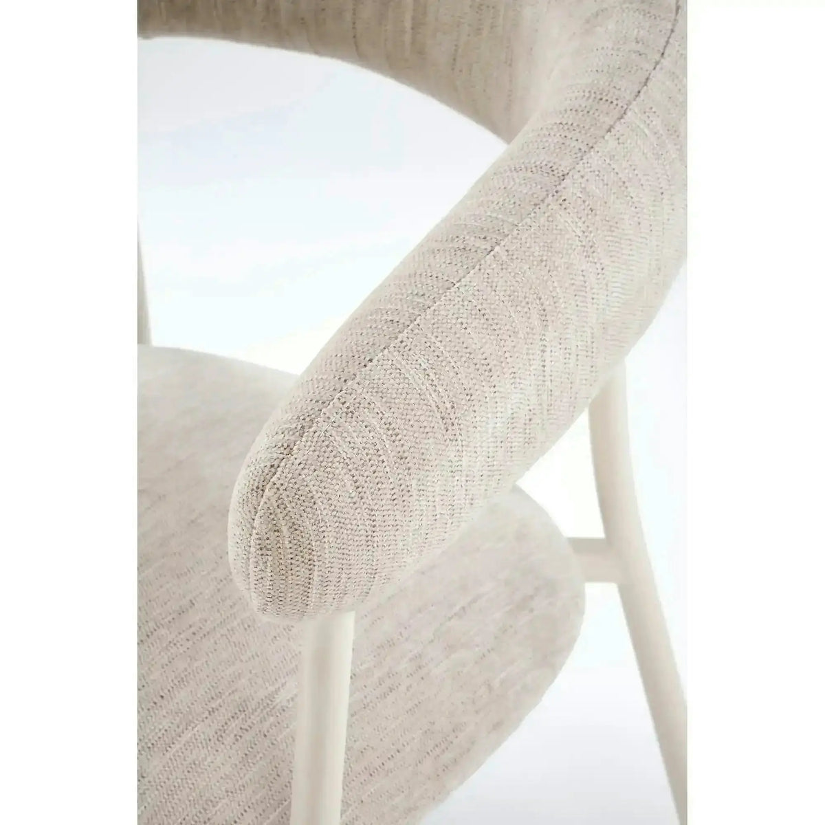 Scaun K557, bej deschis/alb, stofa clasica/metal, 60x54x75 cm