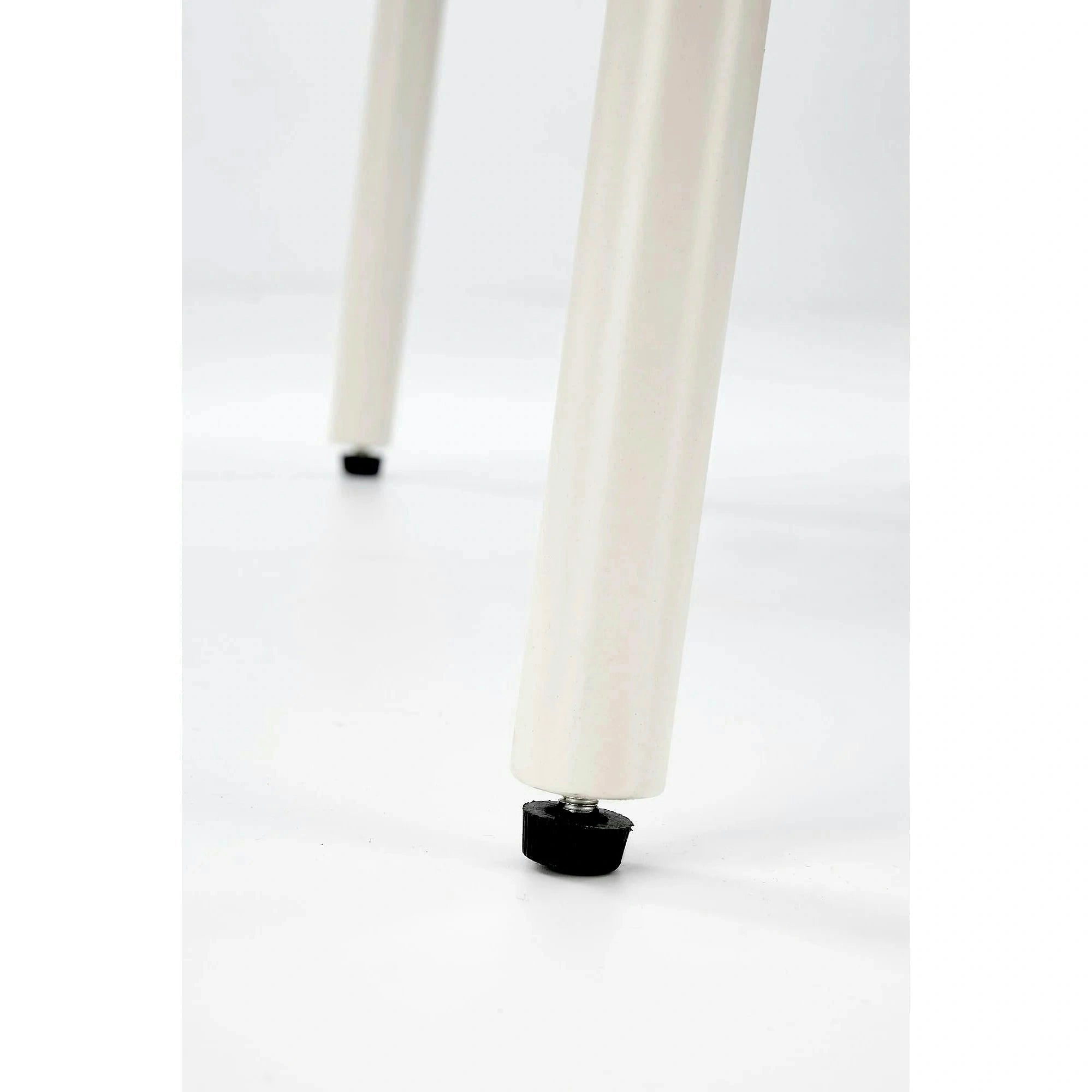 Scaun K557, bej deschis/alb, stofa clasica/metal, 60x54x75 cm