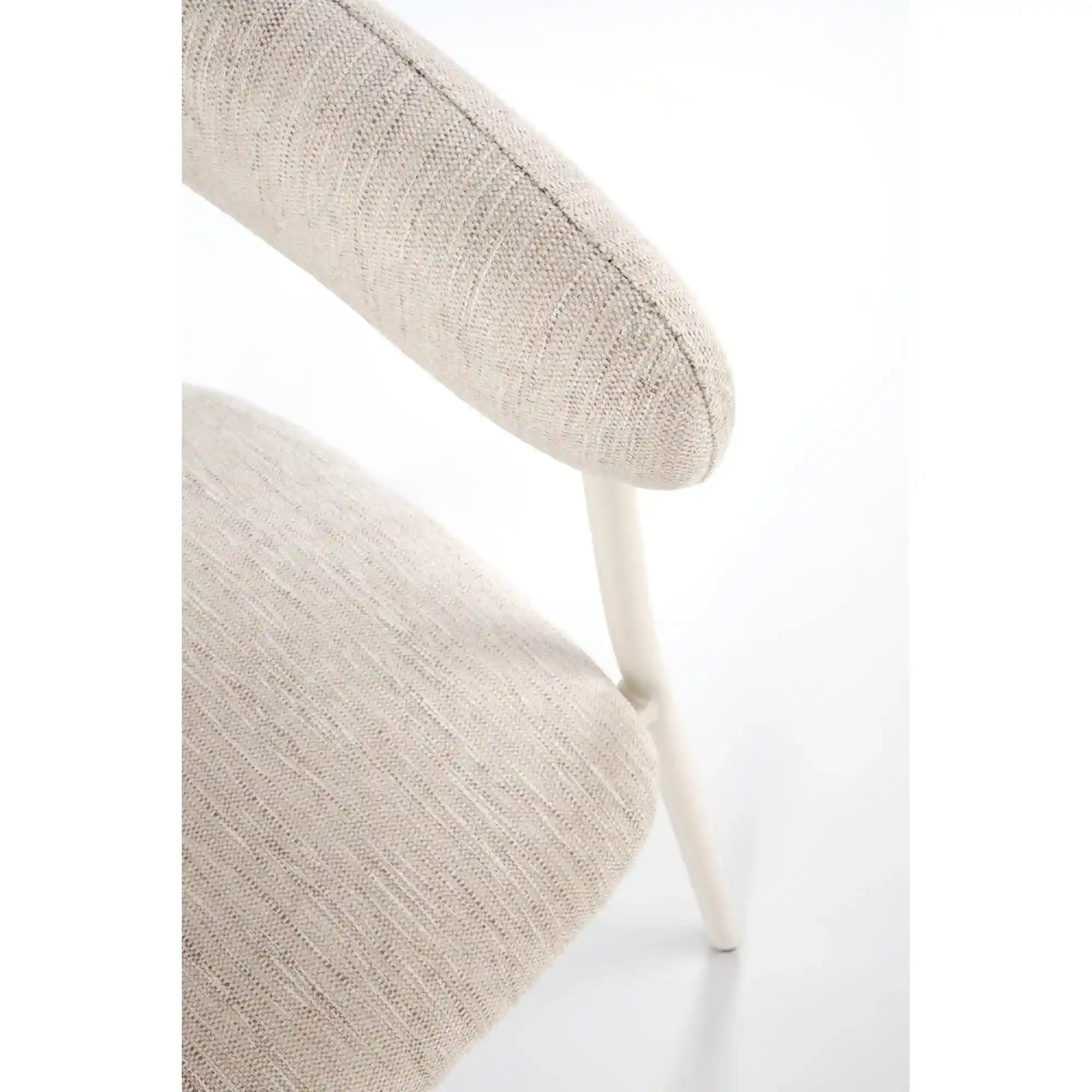 Scaun K557, bej deschis/alb, stofa clasica/metal, 60x54x75 cm