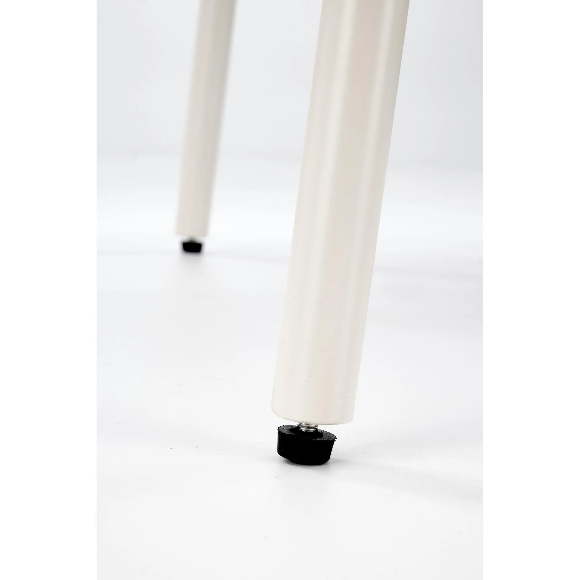 Scaun K557, bej deschis/alb, stofa clasica/metal, 60x54x75 cm