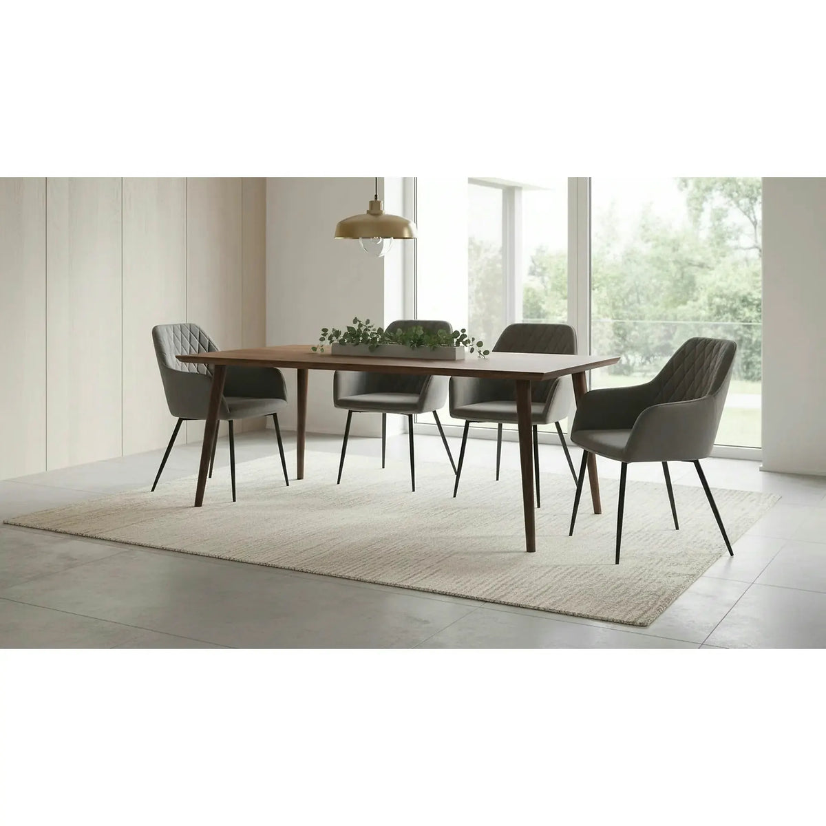 Scaun K558, gri/negru, stofa catifelata/metal, 59x60x86 cm