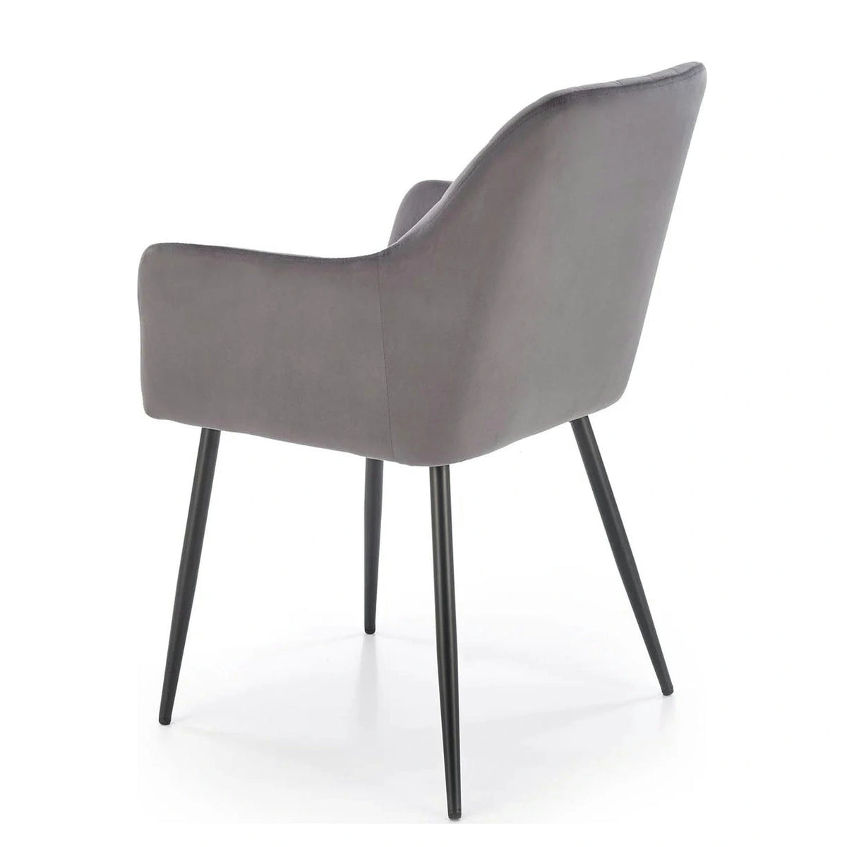 Scaun K558, gri/negru, stofa catifelata/metal, 59x60x86 cm