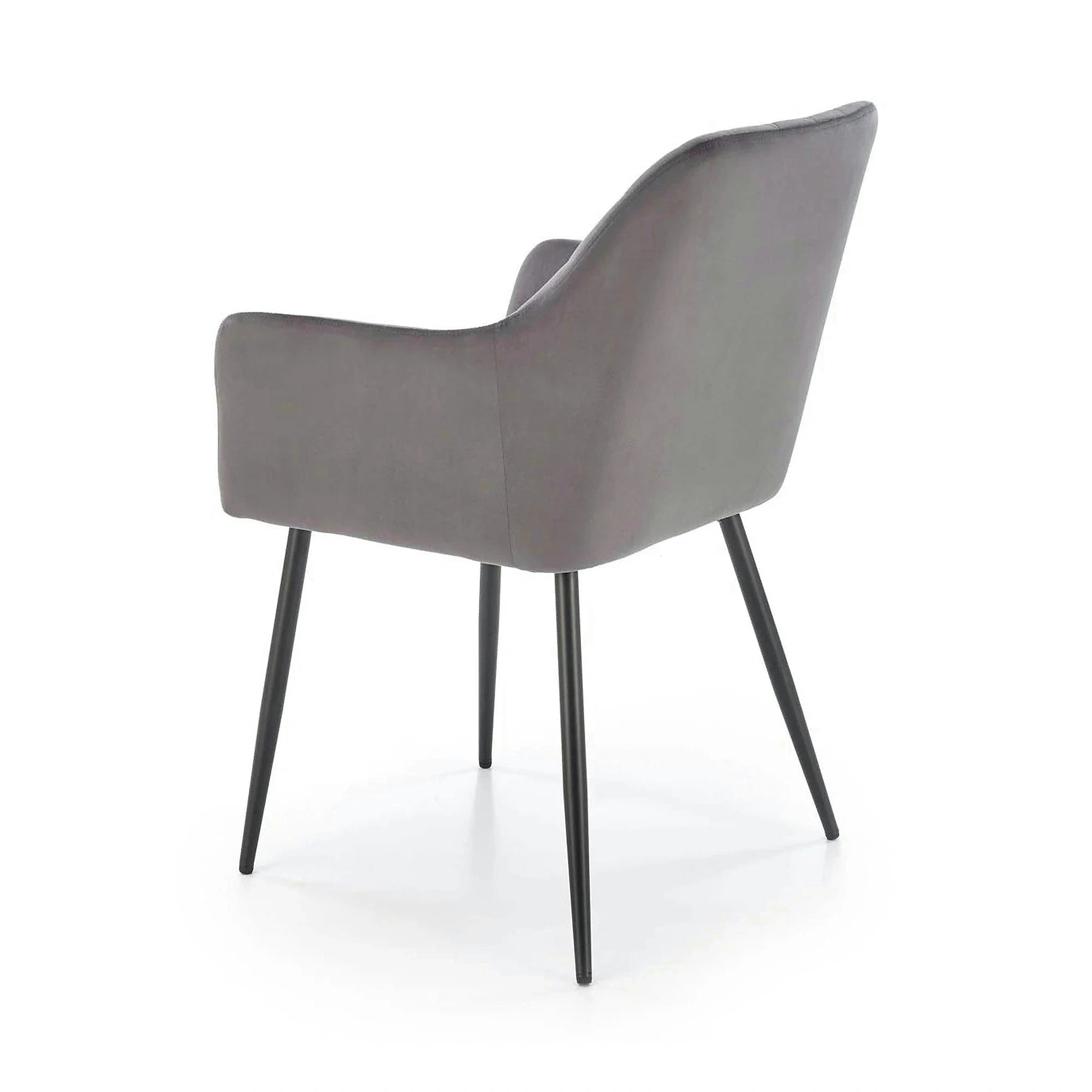 Scaun K558, gri/negru, stofa catifelata/metal, 59x60x86 cm