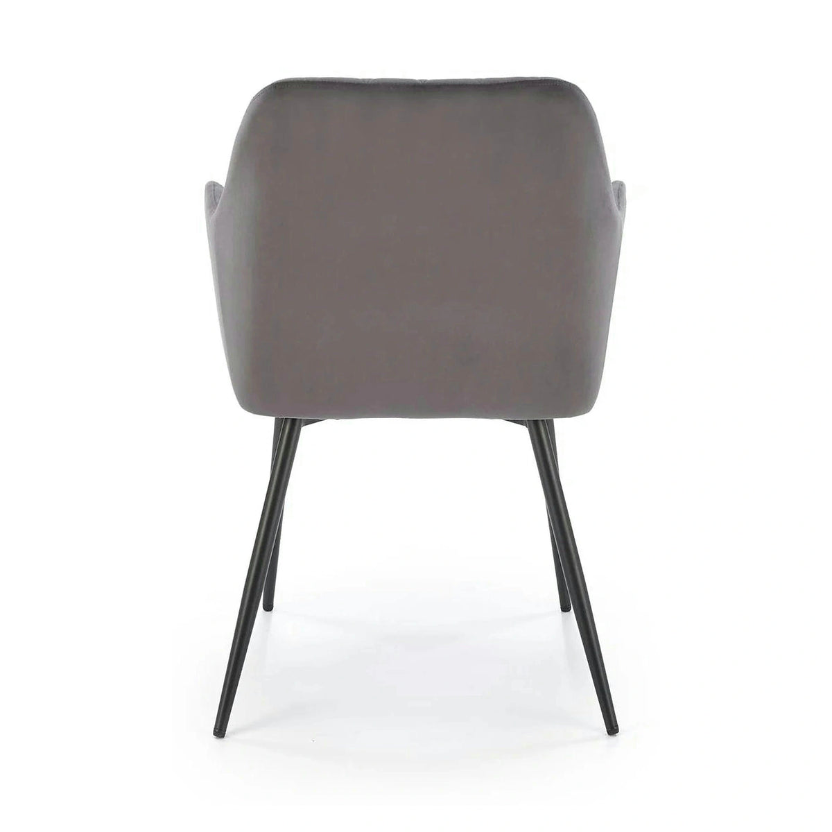 Scaun K558, gri/negru, stofa catifelata/metal, 59x60x86 cm