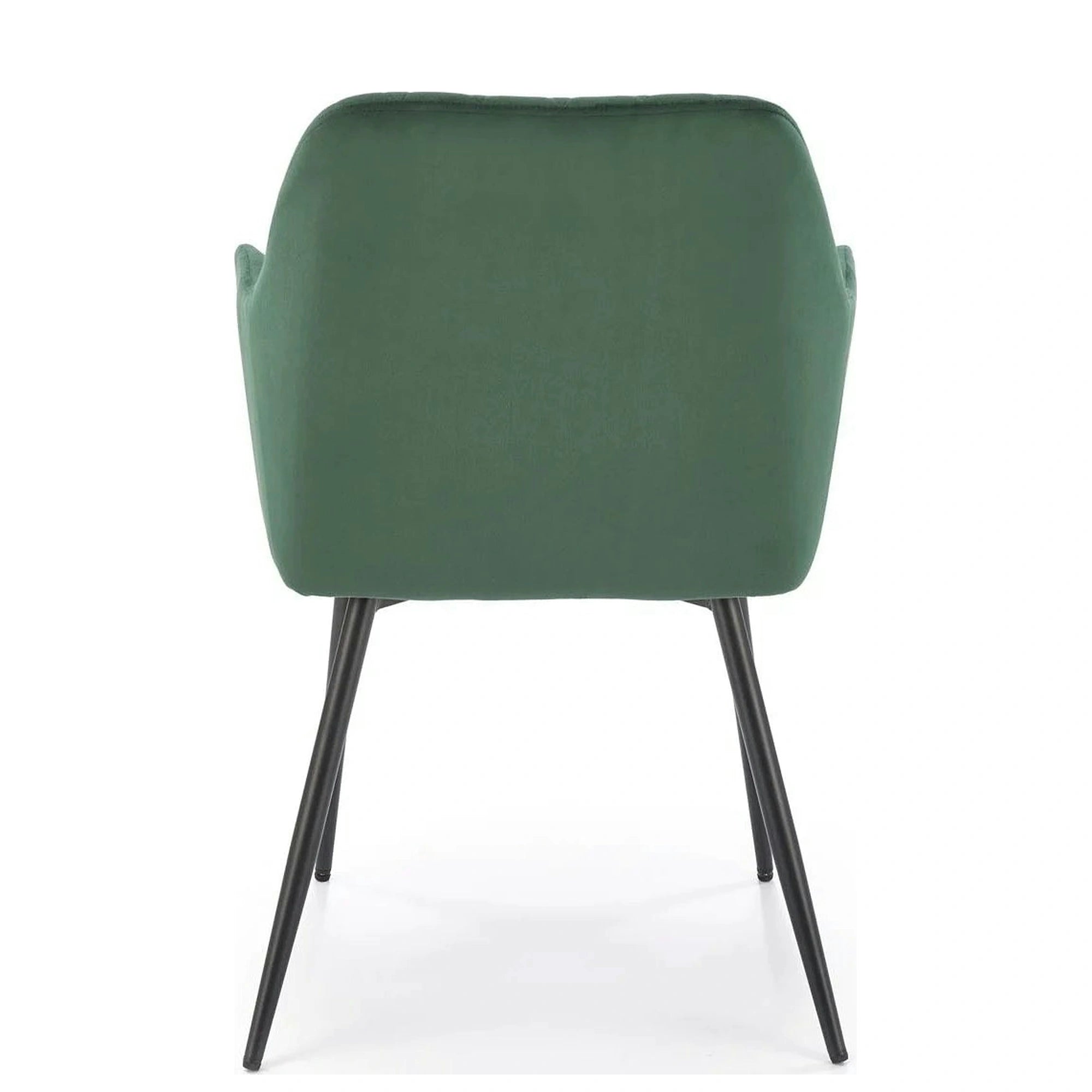 Scaun K558, verde inchis/negru, stofa catifelata/metal, 59x60x86 cm