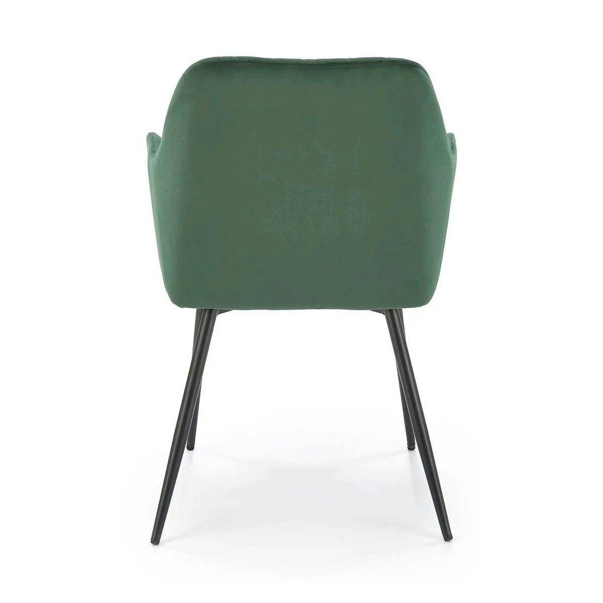 Scaun K558, verde inchis/negru, stofa catifelata/metal, 59x60x86 cm