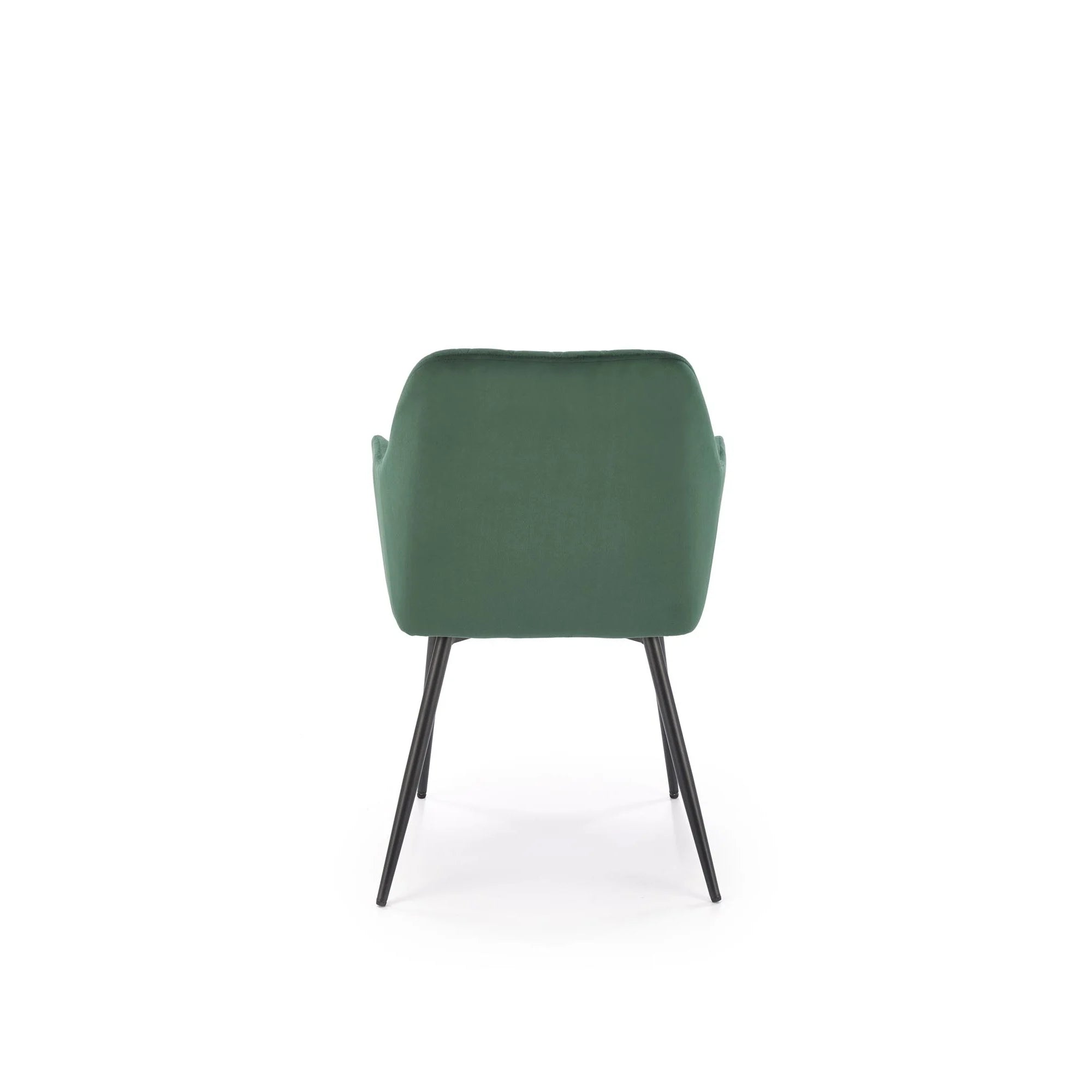 Scaun K558, verde inchis/negru, stofa catifelata/metal, 59x60x86 cm