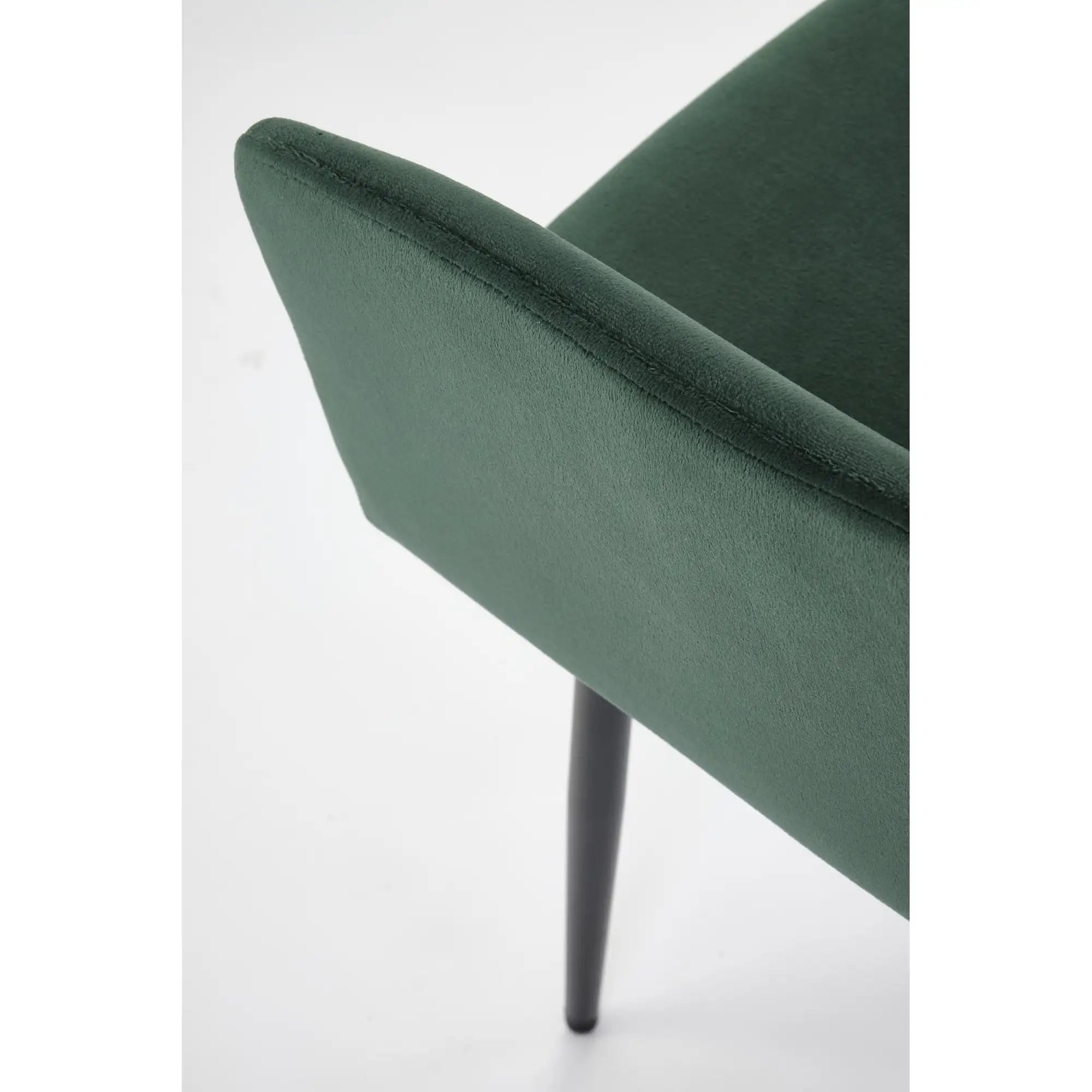 Scaun K558, verde inchis/negru, stofa catifelata/metal, 59x60x86 cm