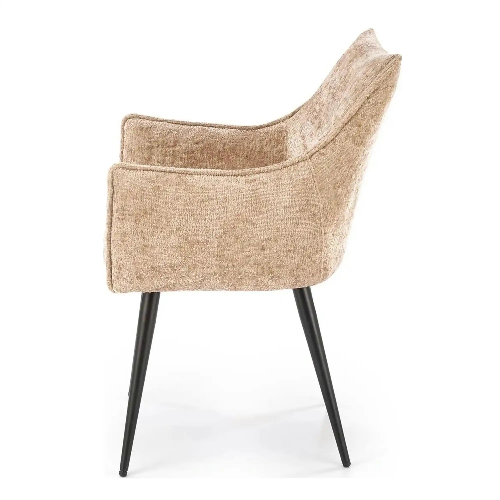 Scaun K559, bej/negru, stofa clasica/metal, 60x59x85 cm