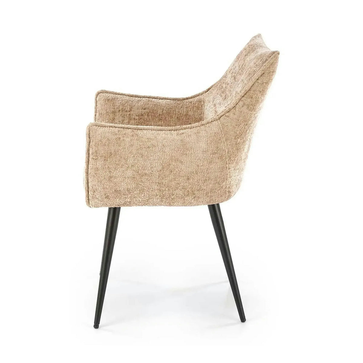Scaun K559, bej/negru, stofa clasica/metal, 60x59x85 cm