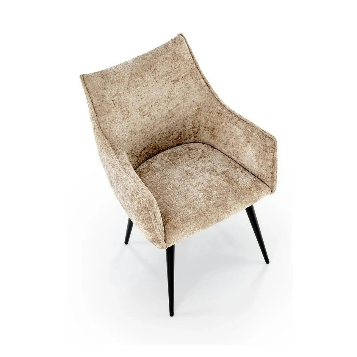 Scaun K559, bej/negru, stofa clasica/metal, 60x59x85 cm