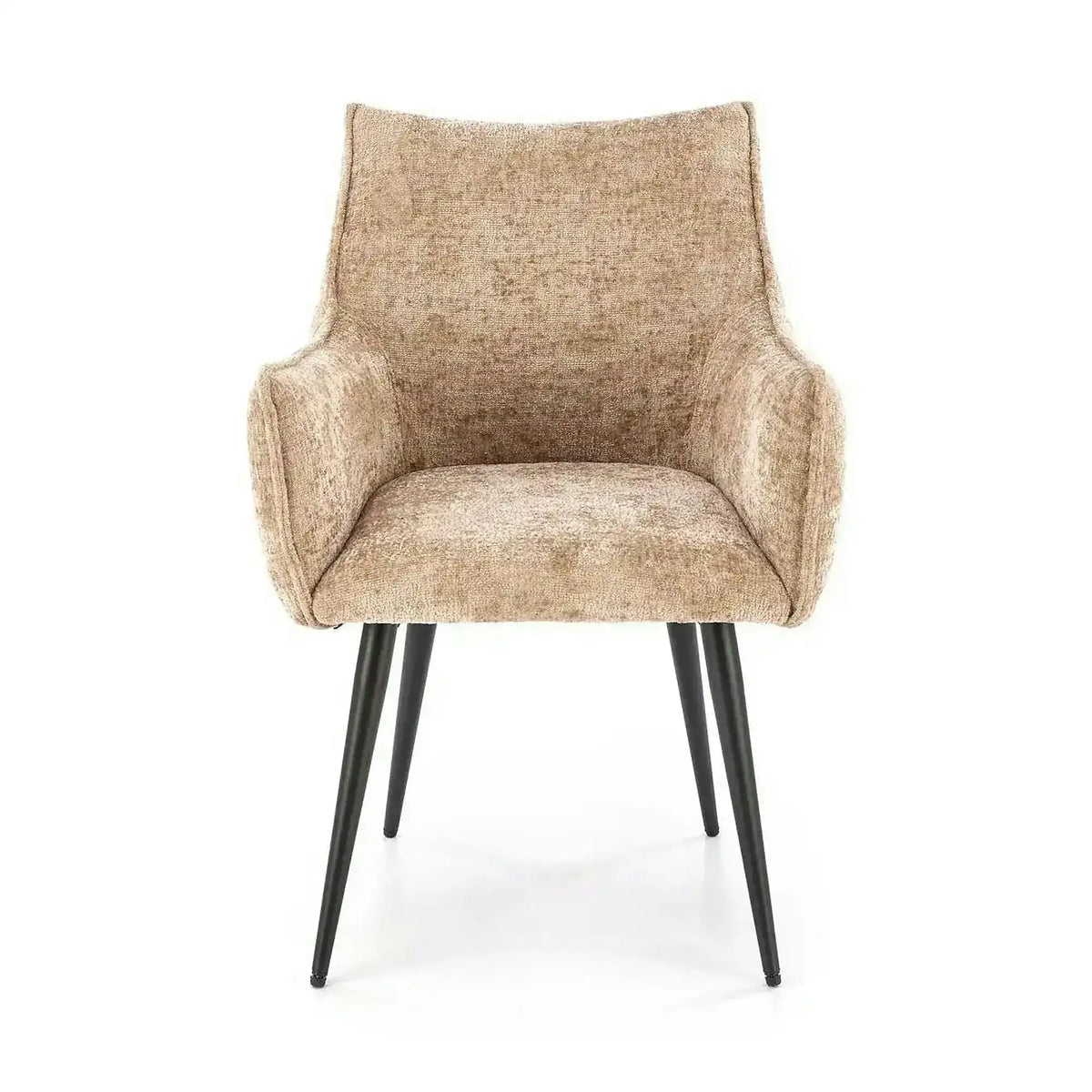 Scaun K559, bej/negru, stofa clasica/metal, 60x59x85 cm
