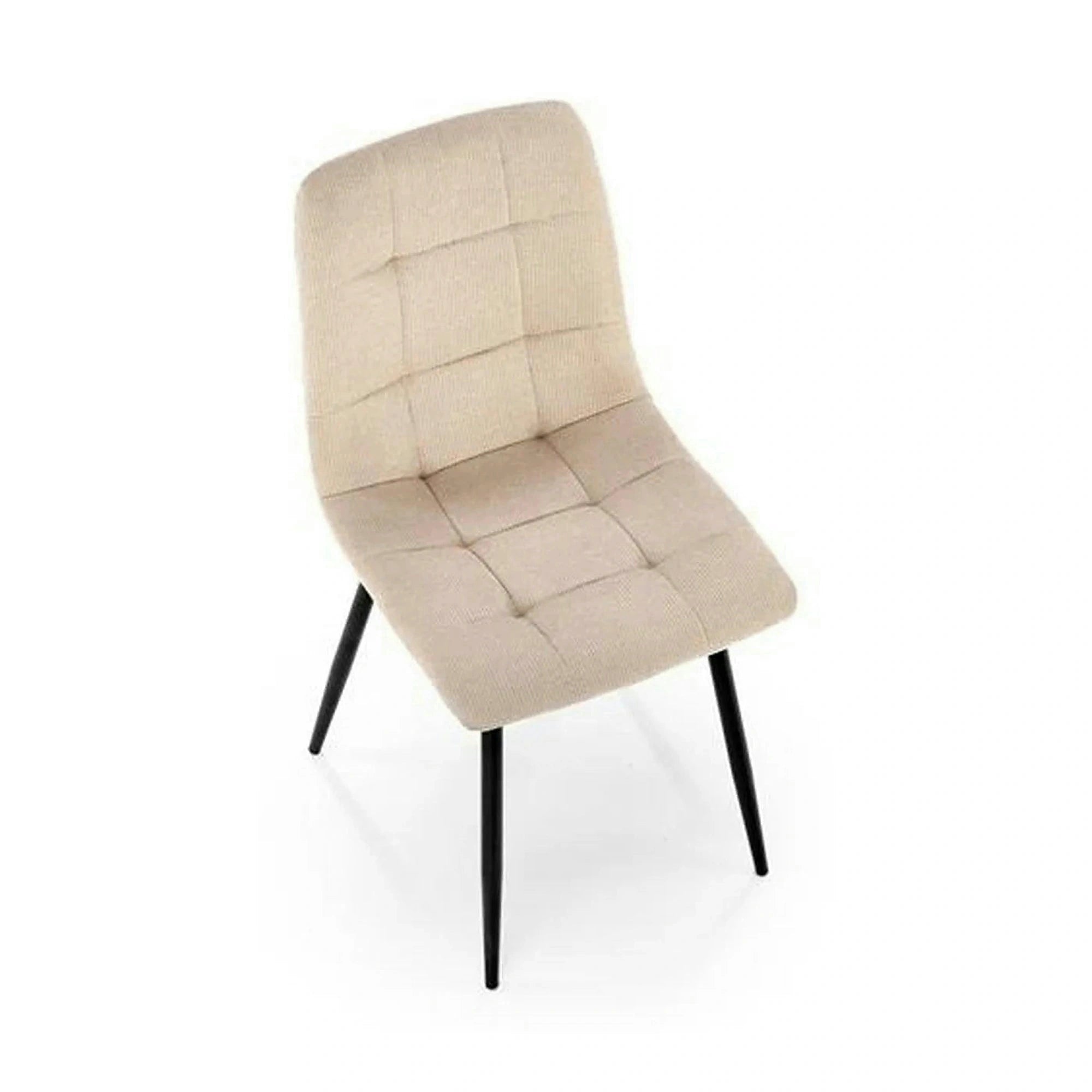 Scaun K560, bej/negru, stofa clasica/metal, 45x53x88 cm