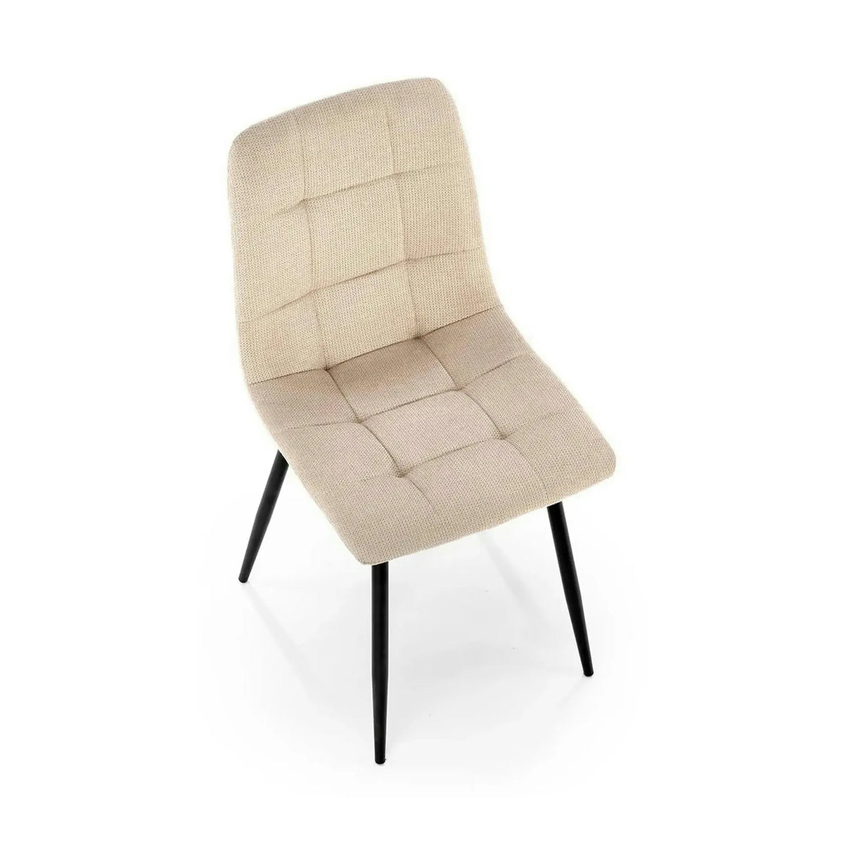Scaun K560, bej/negru, stofa clasica/metal, 45x53x88 cm