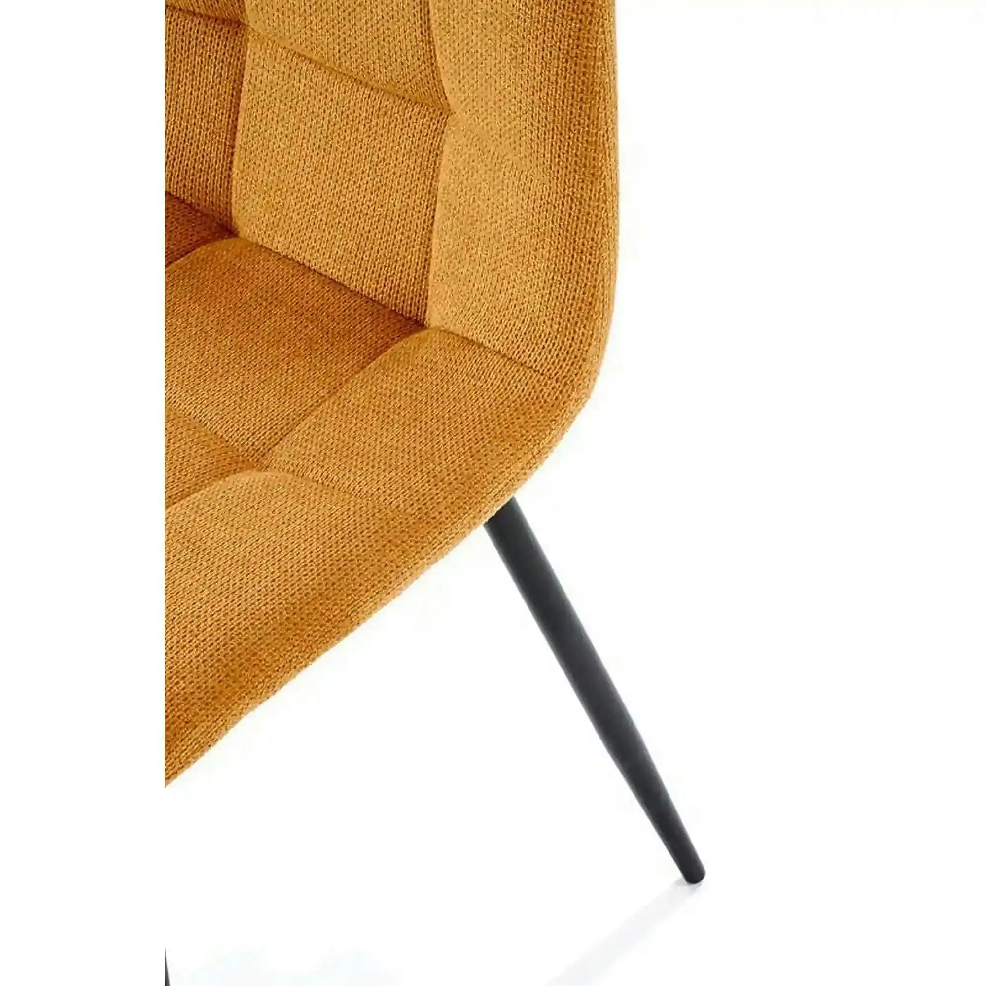 Scaun K560, galben/negru, stofa clasica/metal, 45x53x88 cm