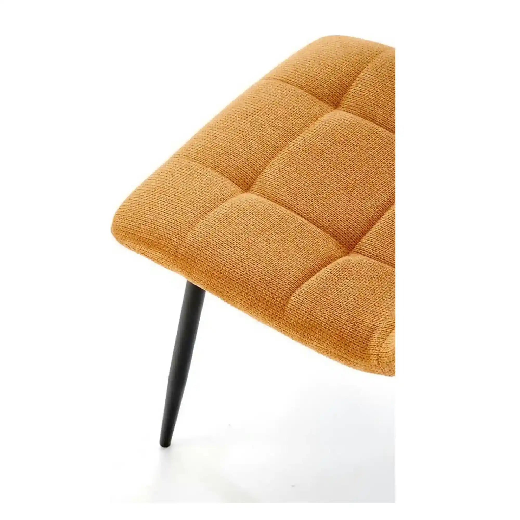 Scaun K560, galben/negru, stofa clasica/metal, 45x53x88 cm