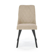 Scaun K561, bej/negru, stofa clasica/metal, 44x58x85 cm