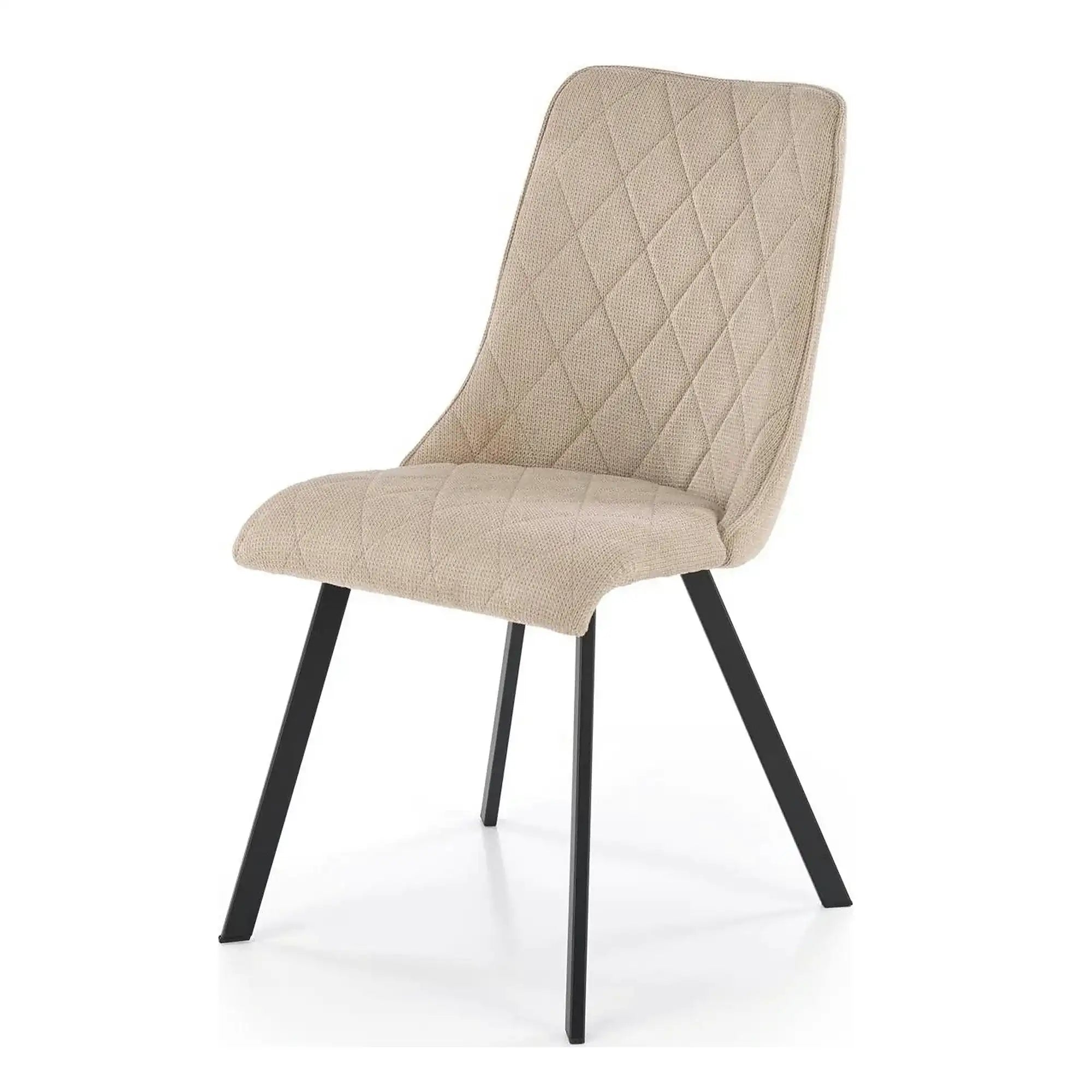 Scaun K561, bej/negru, stofa clasica/metal, 44x58x85 cm