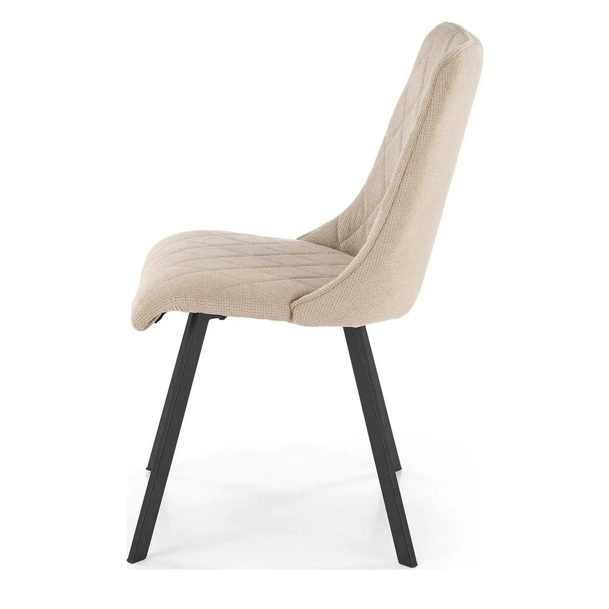 Scaun K561, bej/negru, stofa clasica/metal, 44x58x85 cm