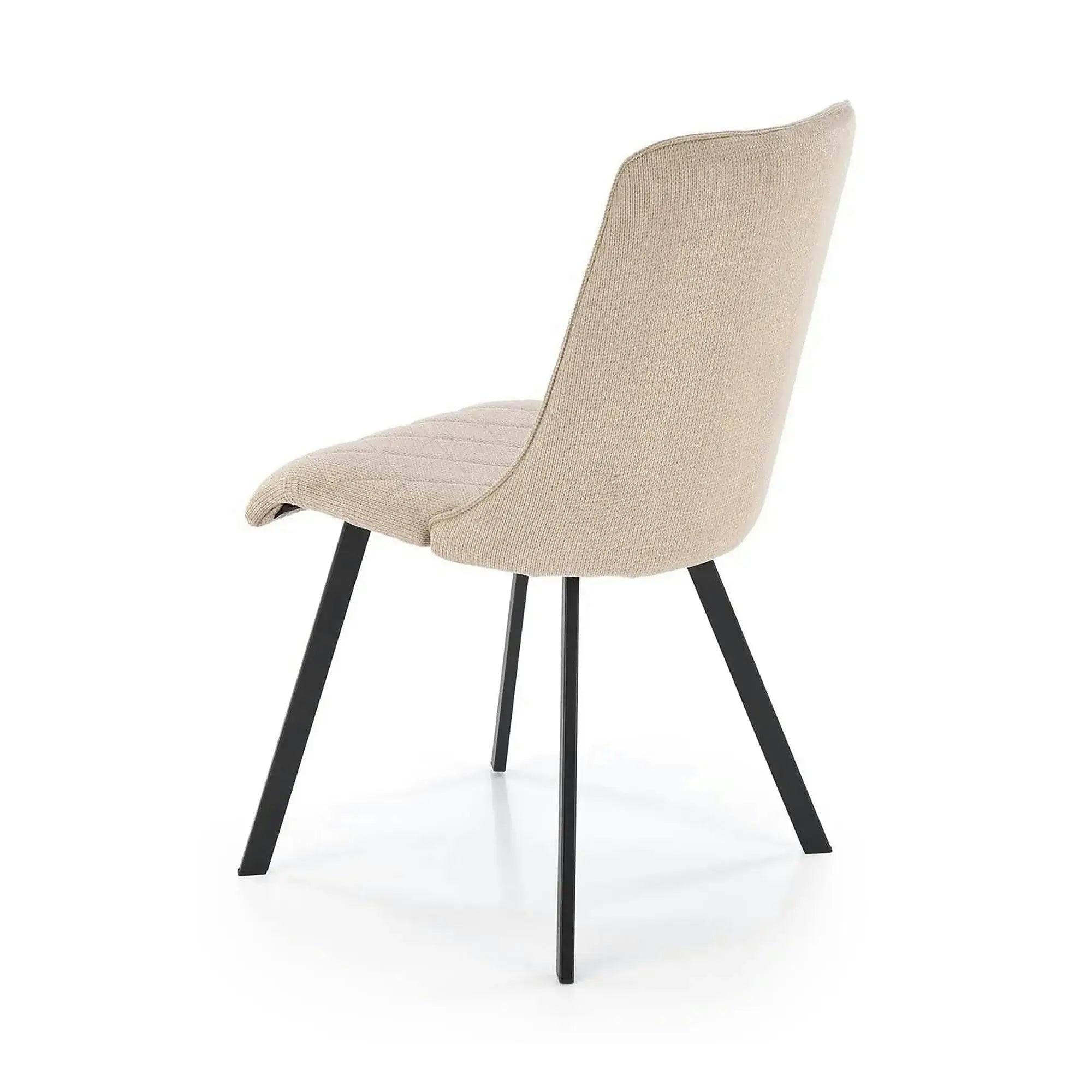 Scaun K561, bej/negru, stofa clasica/metal, 44x58x85 cm