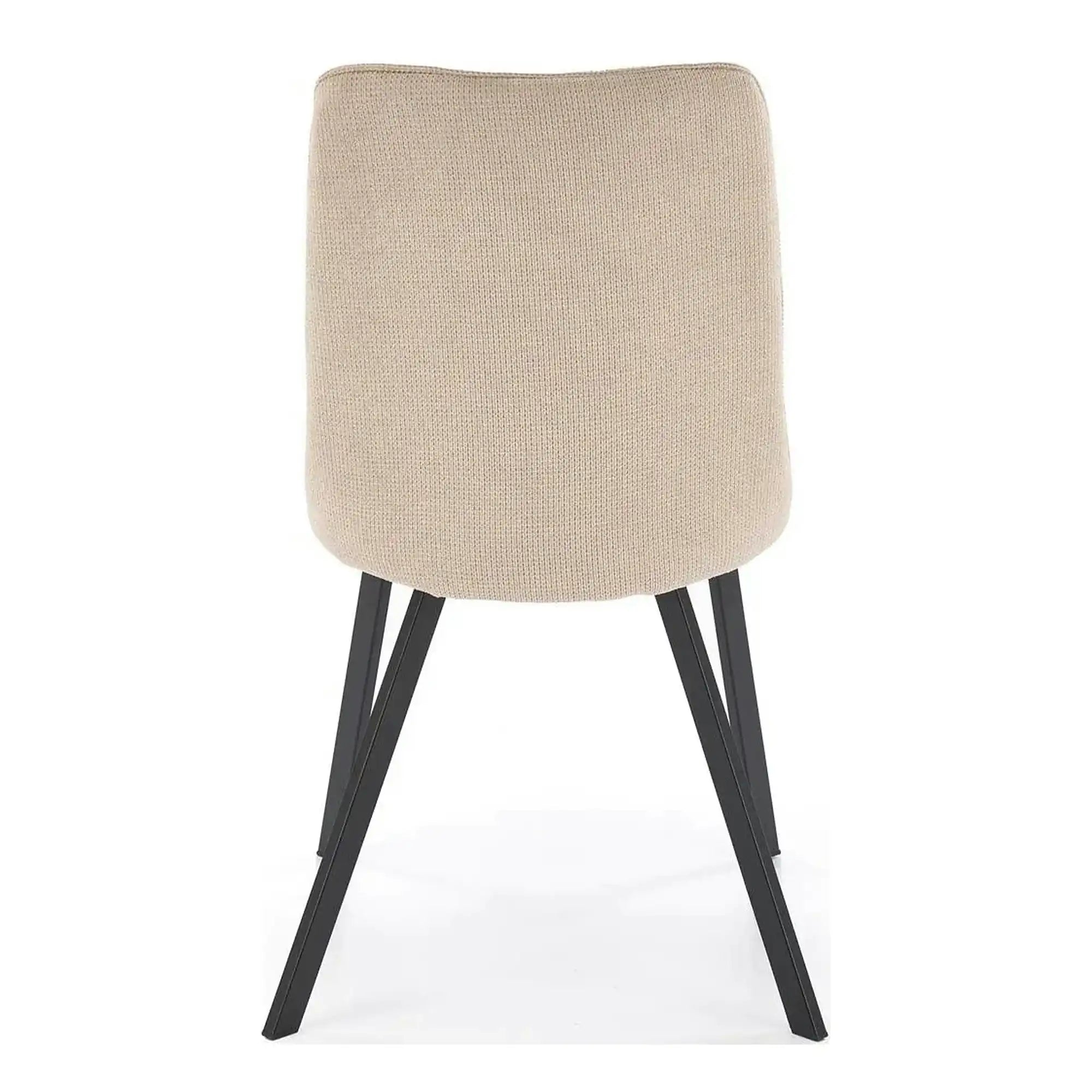 Scaun K561, bej/negru, stofa clasica/metal, 44x58x85 cm