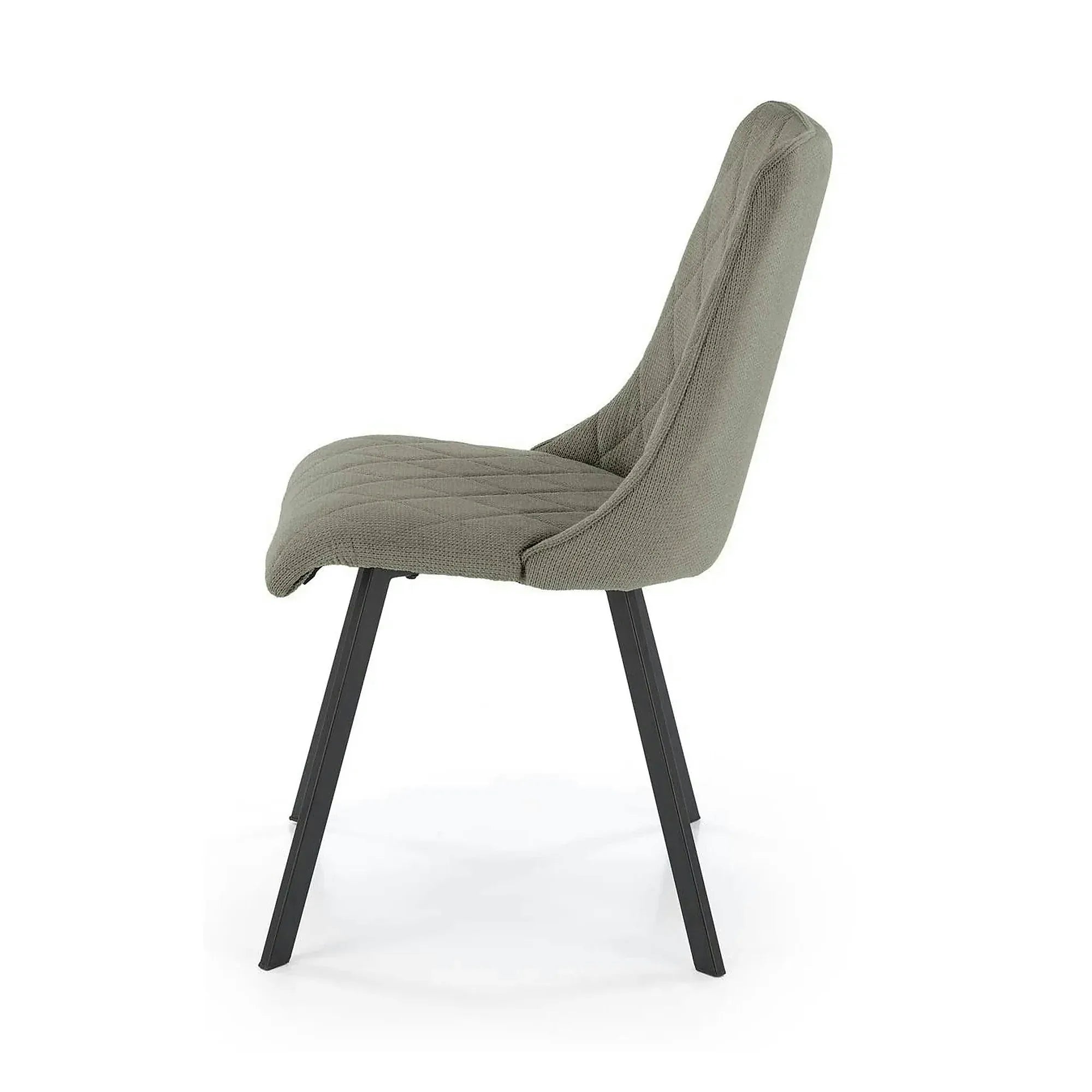 Scaun K561, verde/negru, stofa clasica/metal, 44x58x85 cm