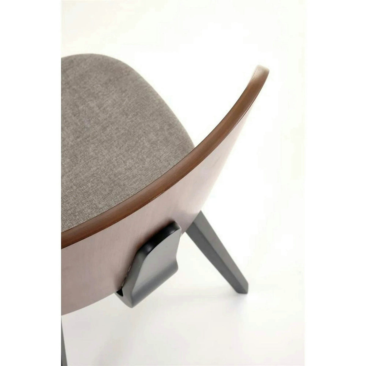 Scaun K563, nuc/gri/negru, lemn/placaj/stofa, 45x54x81 cm