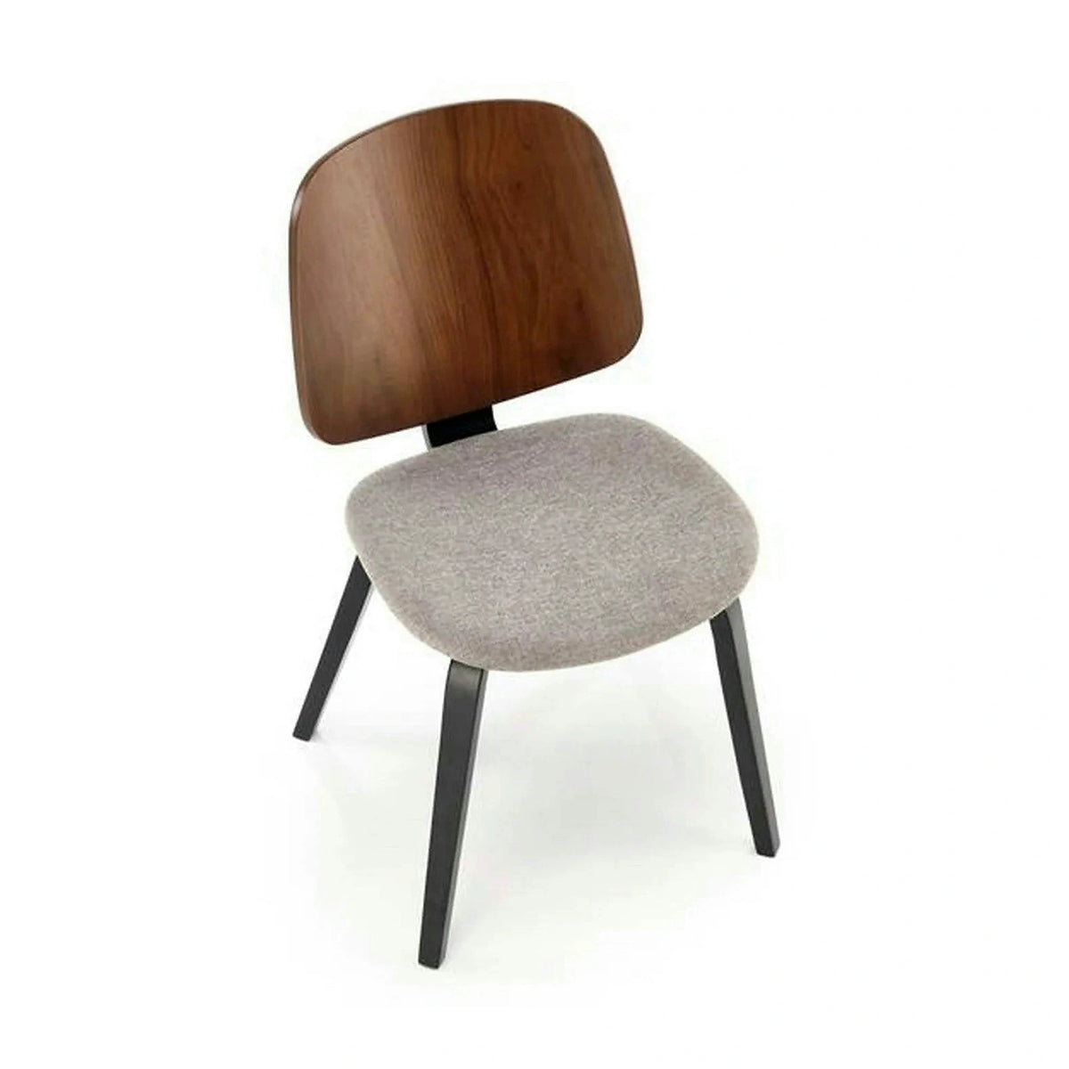 Scaun K563, nuc/gri/negru, lemn/placaj/stofa, 45x54x81 cm