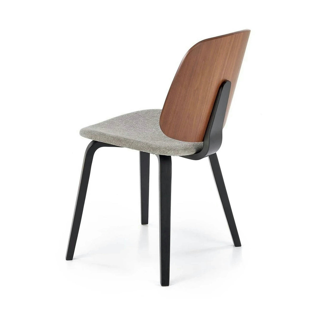 Scaun K563, nuc/gri/negru, lemn/placaj/stofa, 45x54x81 cm