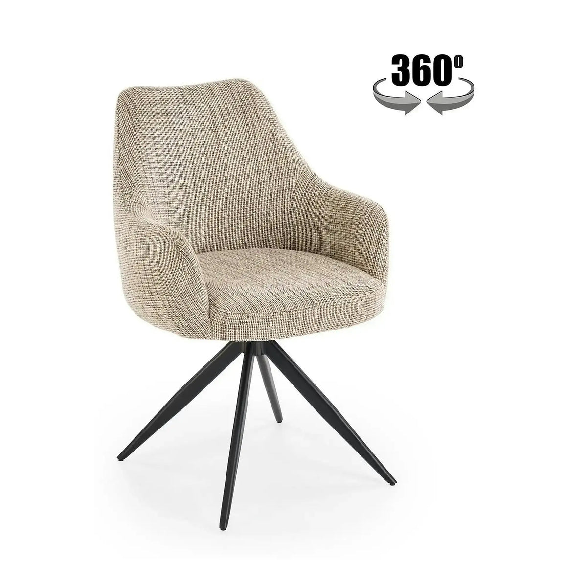 Scaun K564, bej/negru, stofa clasica/otel, 60x63x87 cm