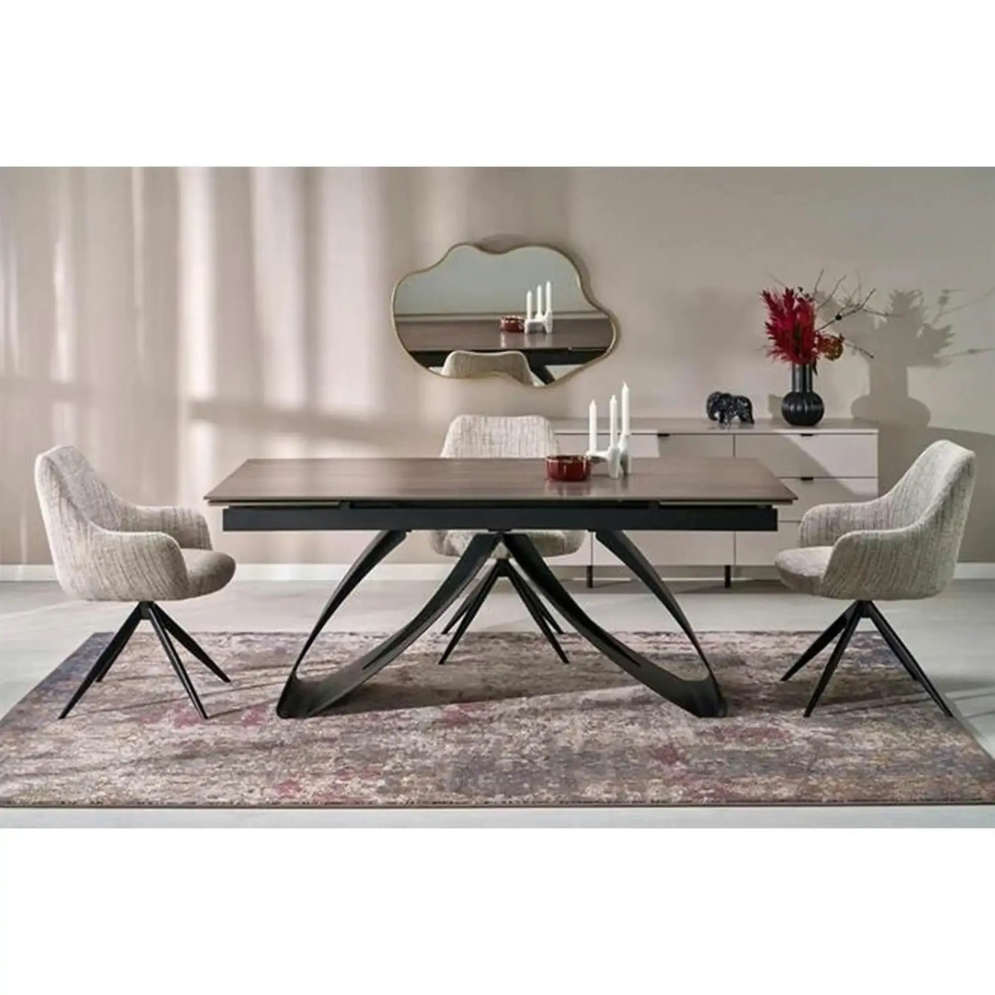 Scaun K564, bej/negru, stofa clasica/otel, 60x63x87 cm