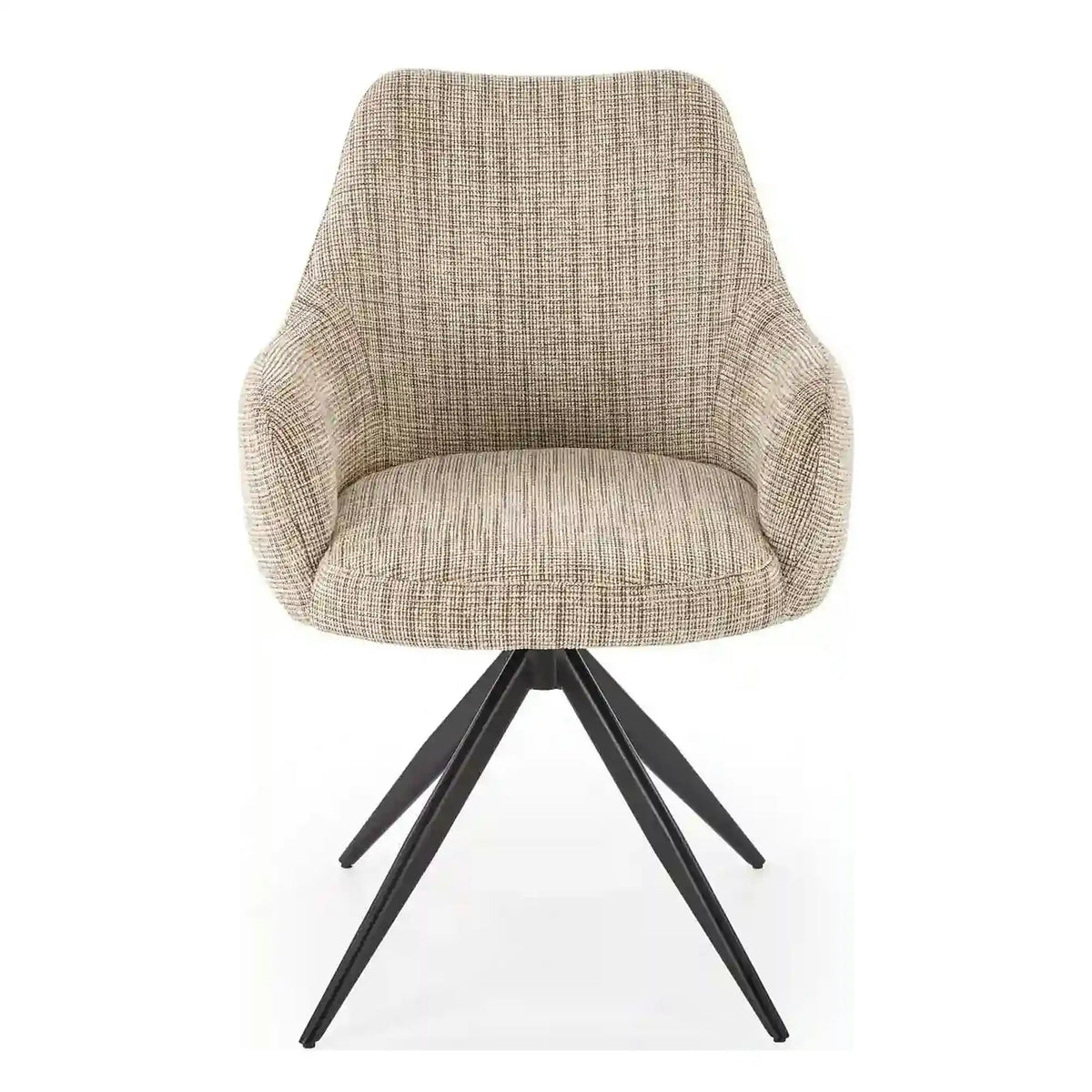 Scaun K564, bej/negru, stofa clasica/otel, 60x63x87 cm