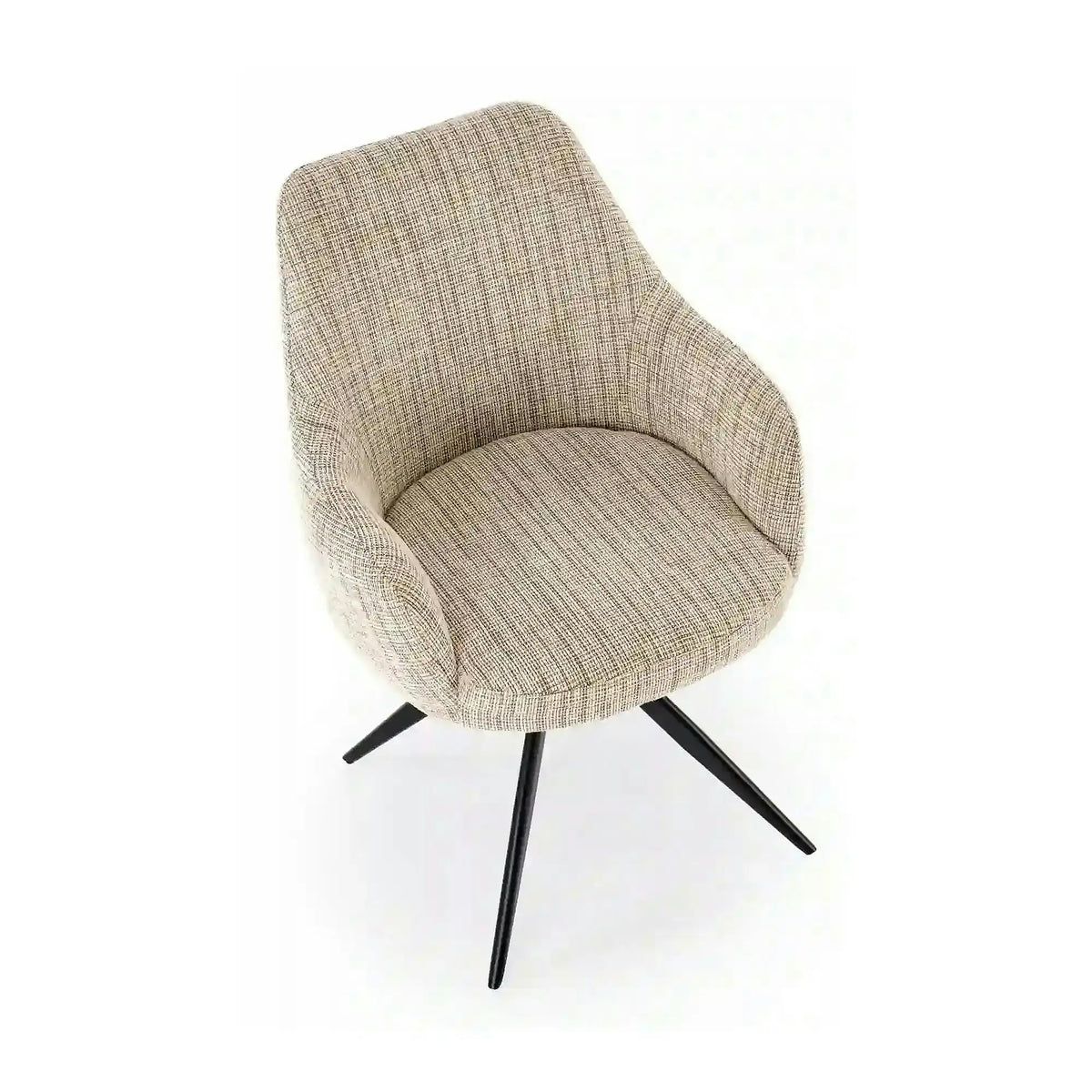 Scaun K564, bej/negru, stofa clasica/otel, 60x63x87 cm