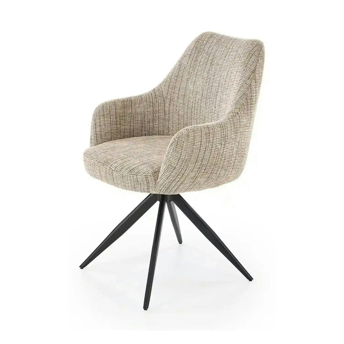 Scaun K564, bej/negru, stofa clasica/otel, 60x63x87 cm