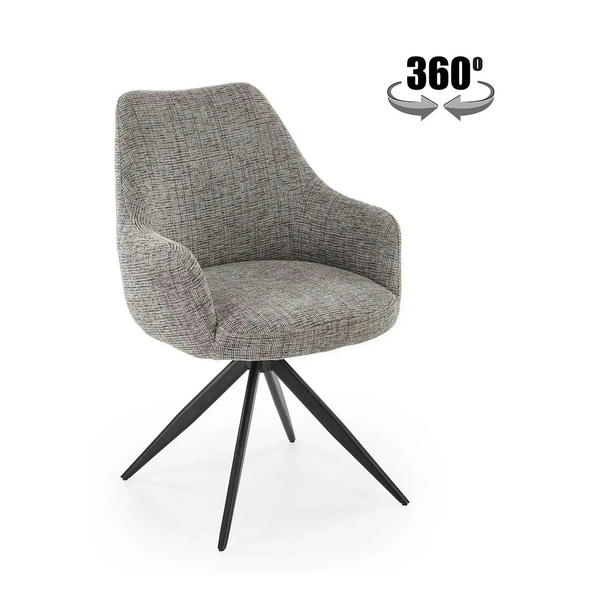 Scaun K564, gri/negru, stofa clasica/metal, 60x63x87 cm