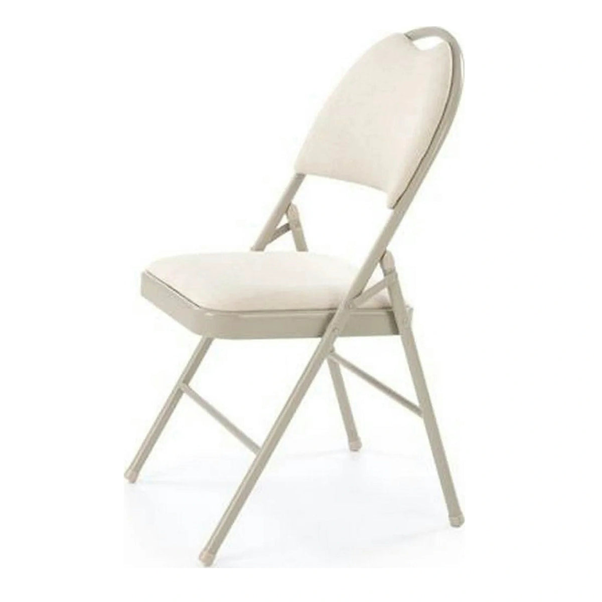 Scaun K566, bej, stofa clasica/otel, 46x53x86 cm