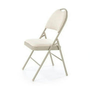 Scaun K566, bej, stofa clasica/otel, 46x53x86 cm