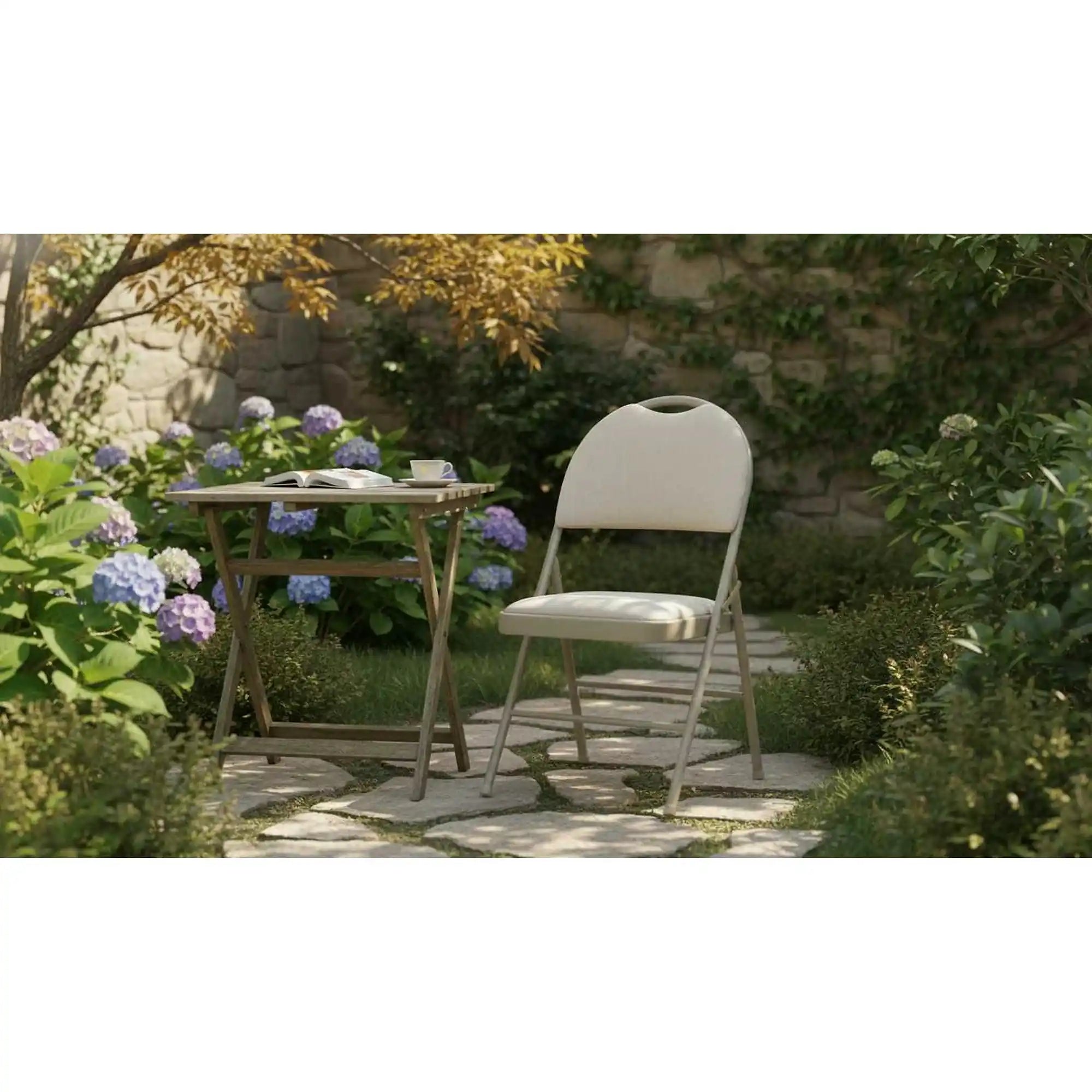 Scaun K566, bej, stofa clasica/otel, 46x53x86 cm