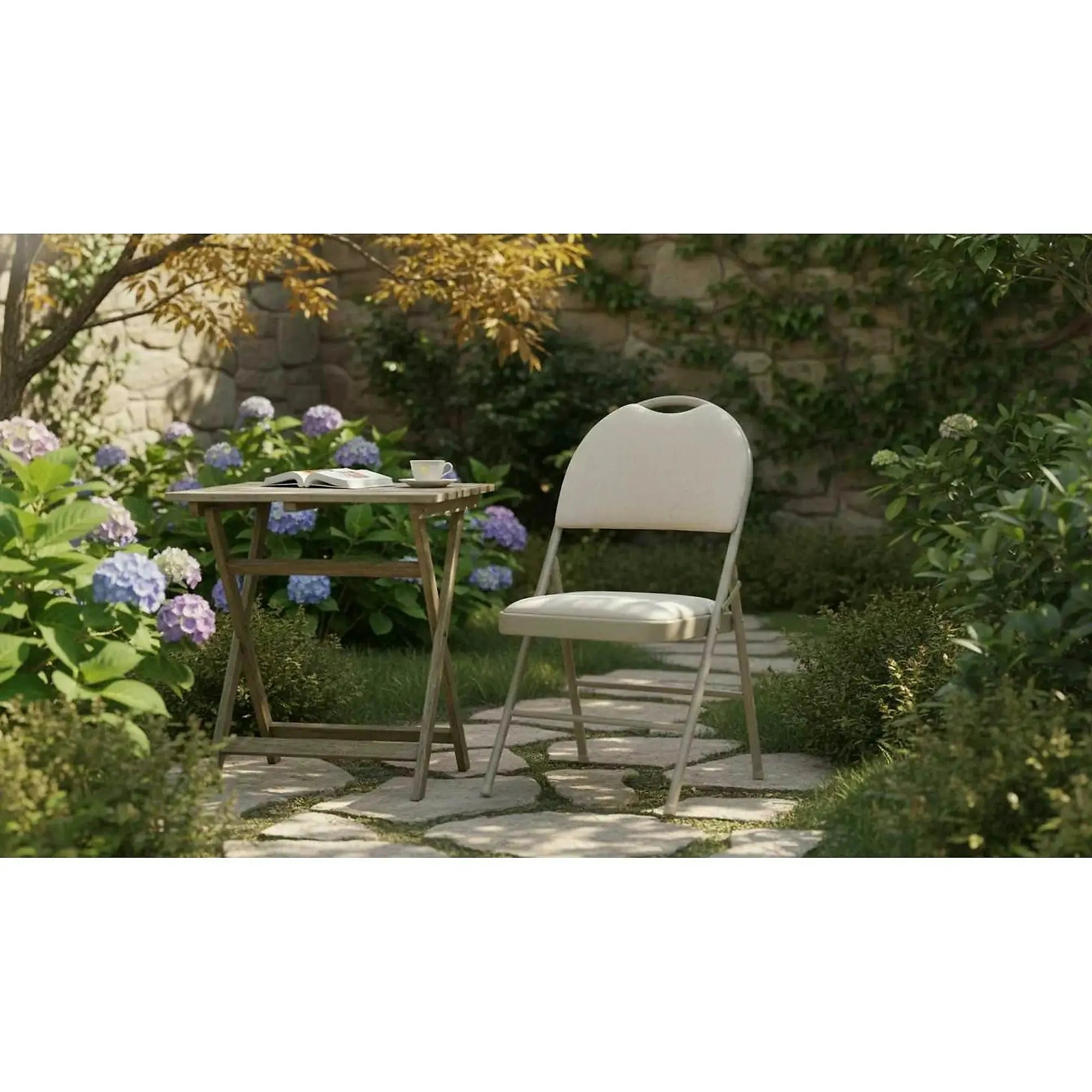 Scaun K566, bej, stofa clasica/otel, 46x53x86 cm