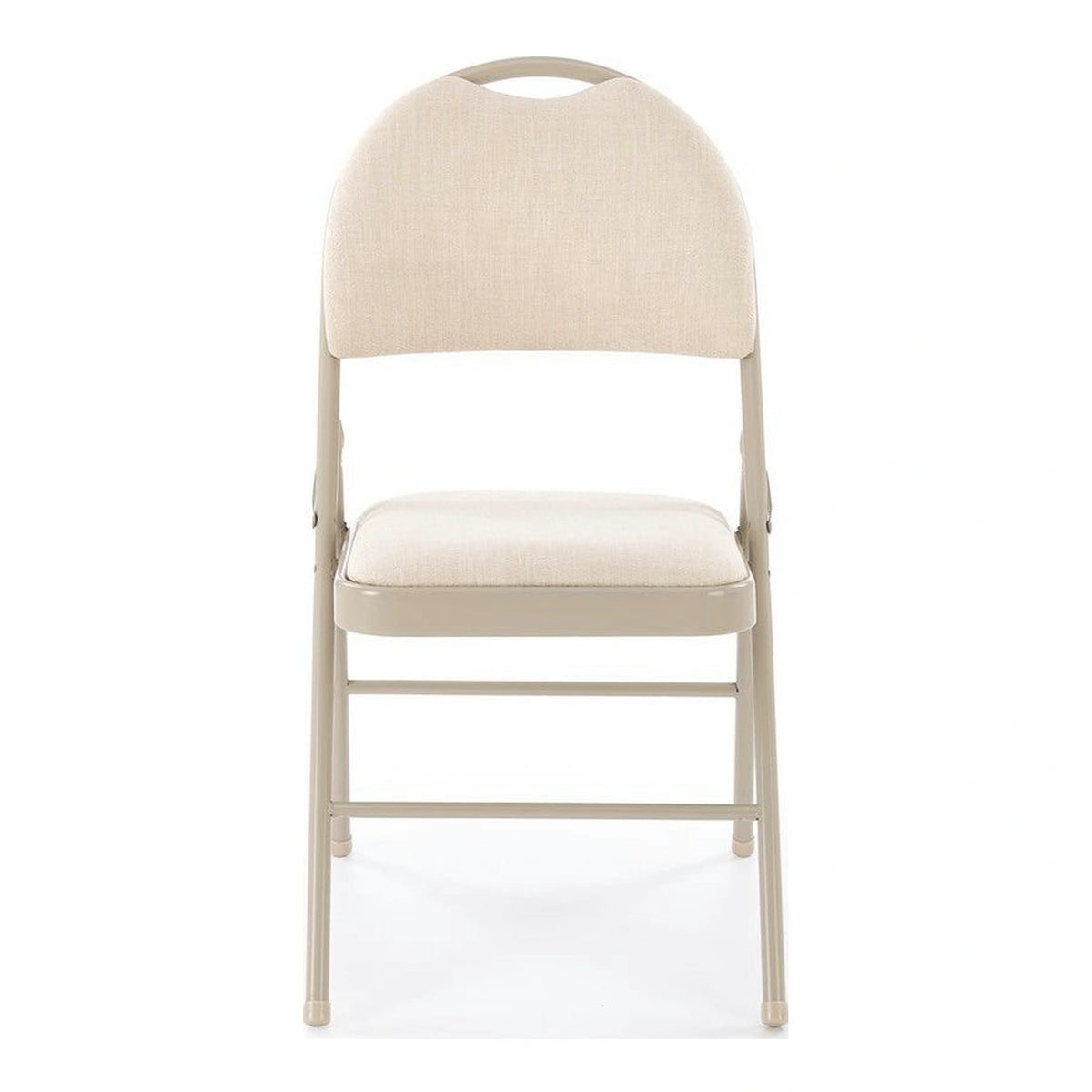 Scaun K566, bej, stofa clasica/otel, 46x53x86 cm