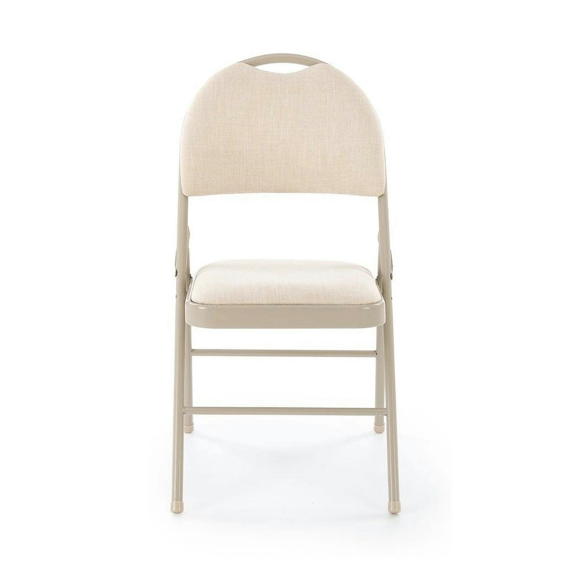 Scaun K566, bej, stofa clasica/otel, 46x53x86 cm