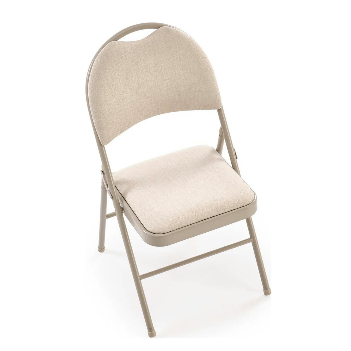 Scaun K566, bej, stofa clasica/otel, 46x53x86 cm