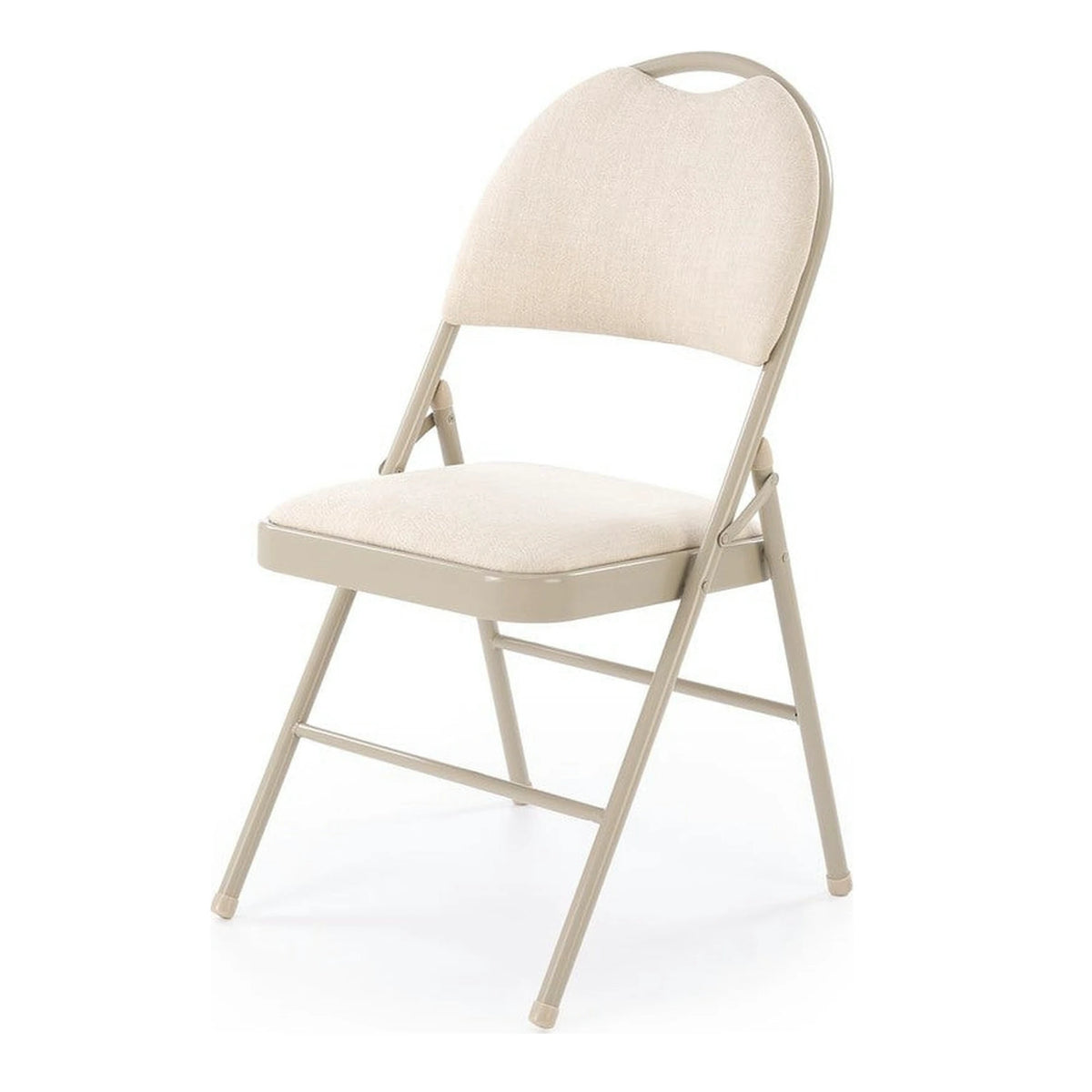 Scaun K566, bej, stofa clasica/otel, 46x53x86 cm