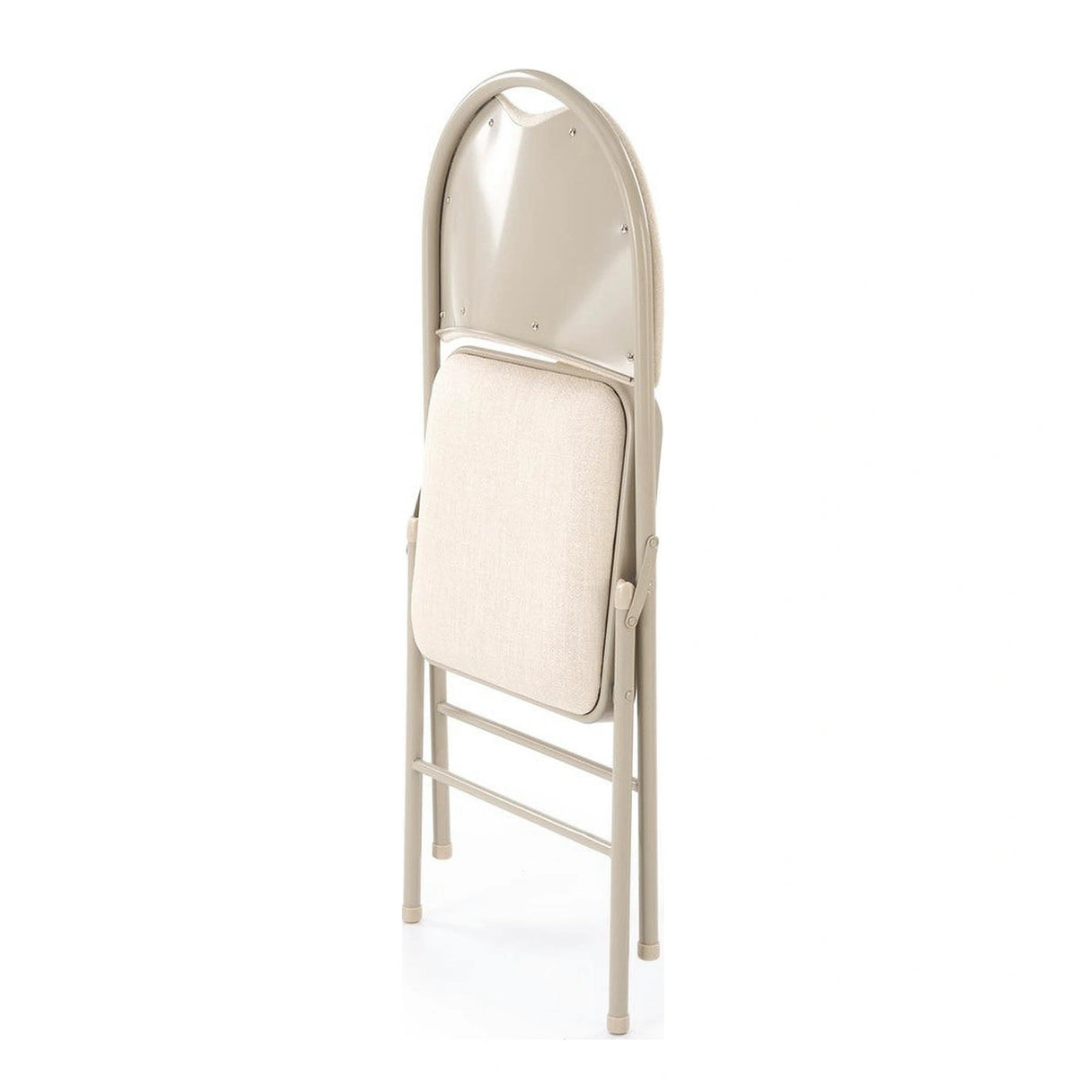 Scaun K566, bej, stofa clasica/otel, 46x53x86 cm