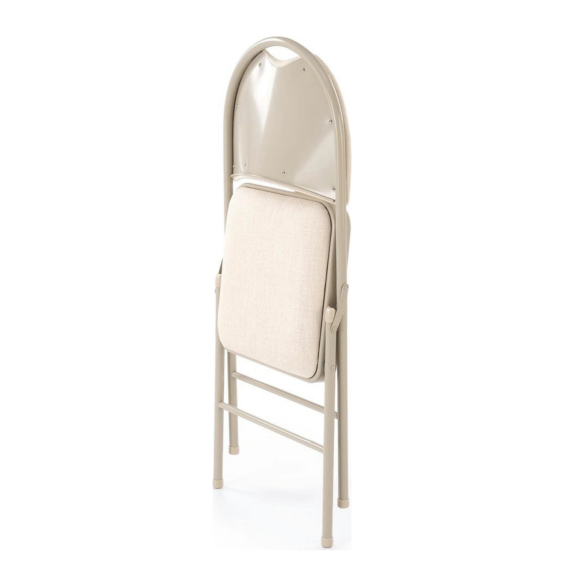 Scaun K566, bej, stofa clasica/otel, 46x53x86 cm